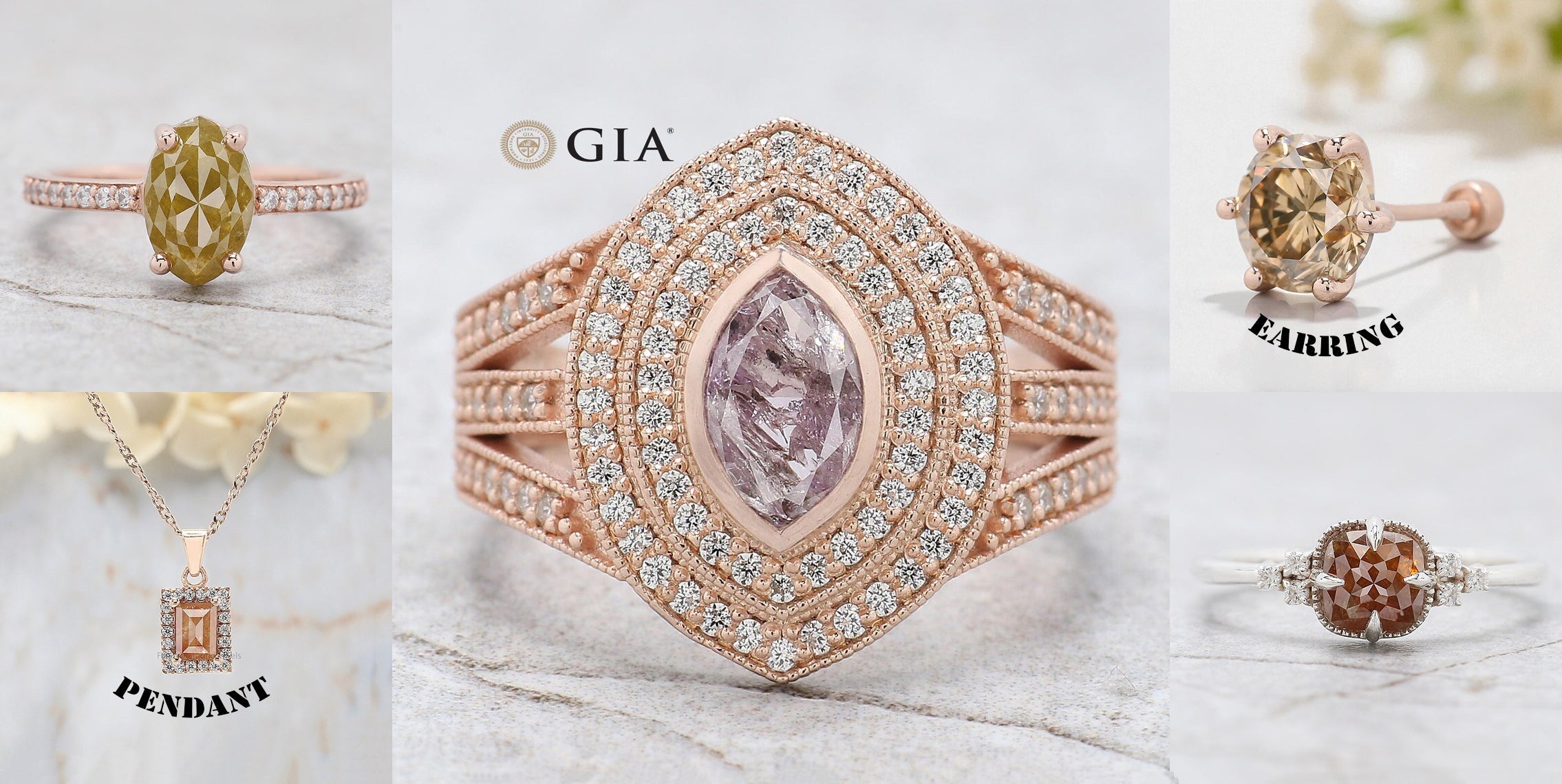 Design Ideas: How to Style Natural Color Diamond Jewelry — Rings, Earrings, Pendants & More