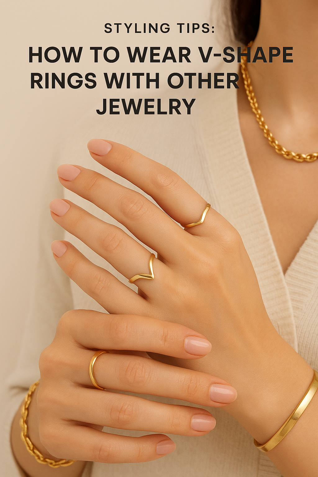 Styling Tips: How to Wear V-Shape Rings with Other Jewelry