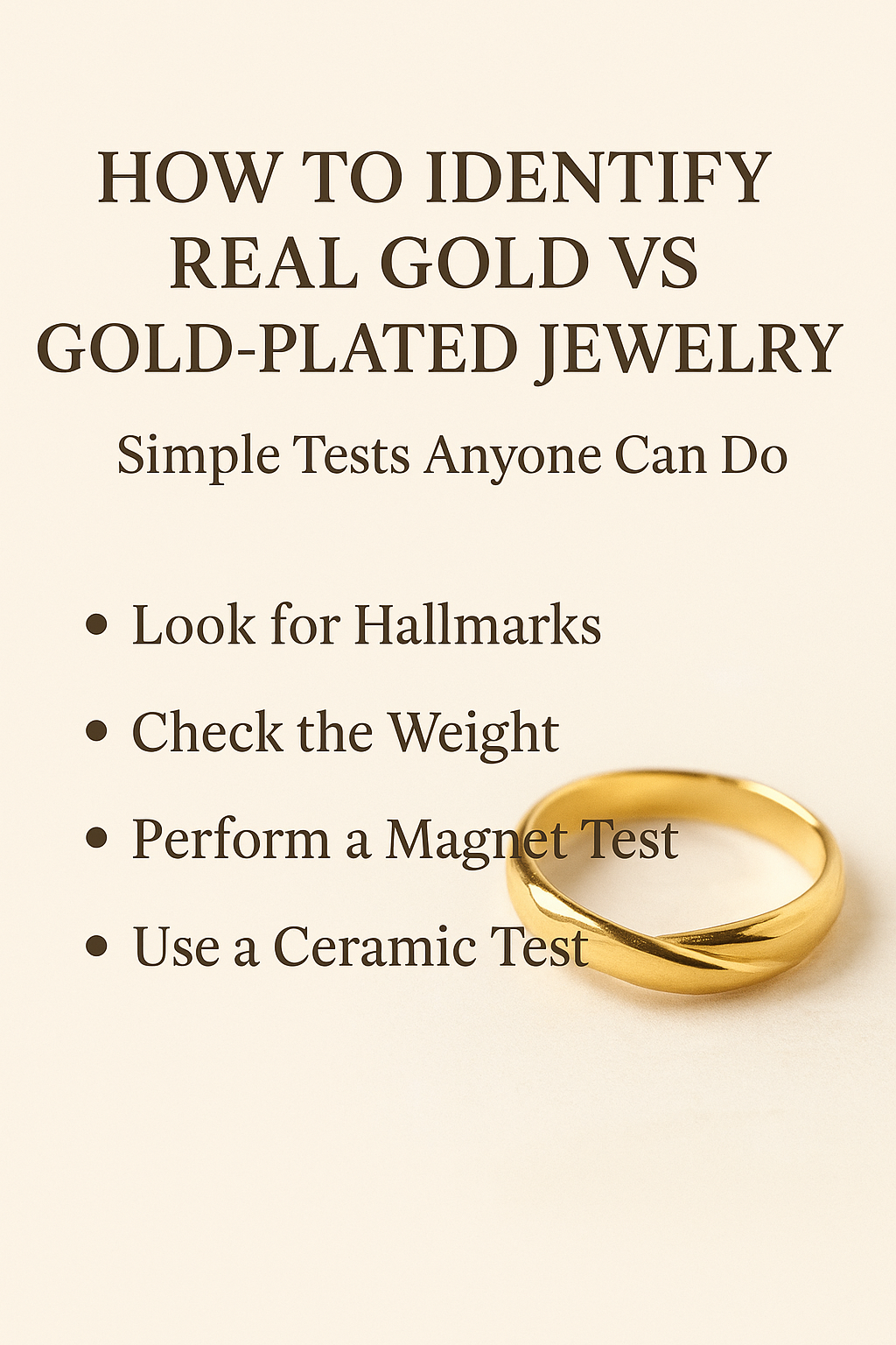 How to Identify Real Gold vs Gold-Plated Jewelry (Simple Tests Anyone Can Do)