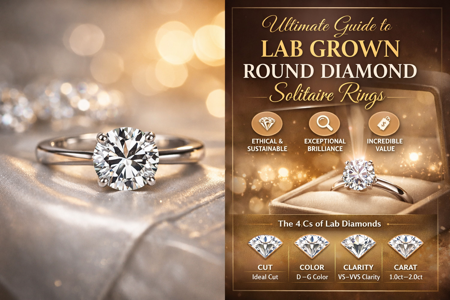 Ultimate Guide to Lab Grown Round Diamond Solitaire Rings
