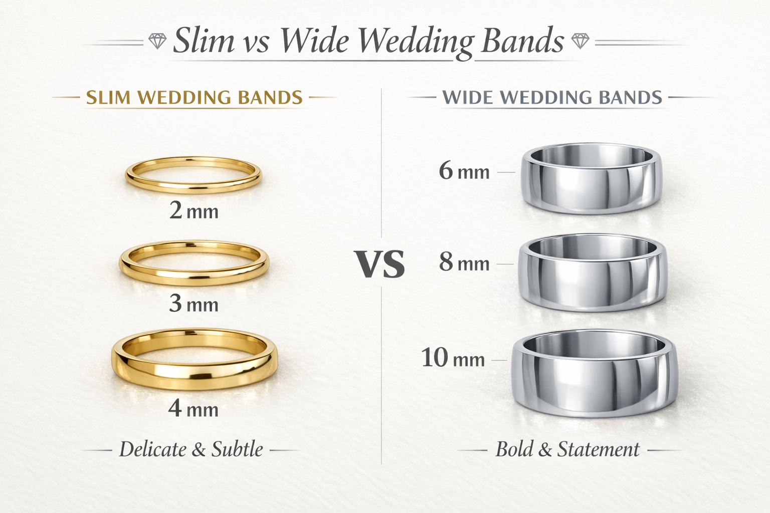Slim Wedding Bands vs Wide Wedding Bands: Which One Is Right for You?