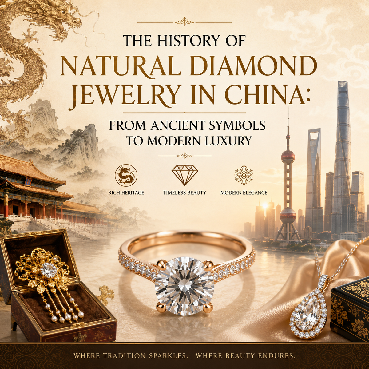 The History of Natural Diamond Jewelry in China: From Ancient Symbols to Modern Luxury