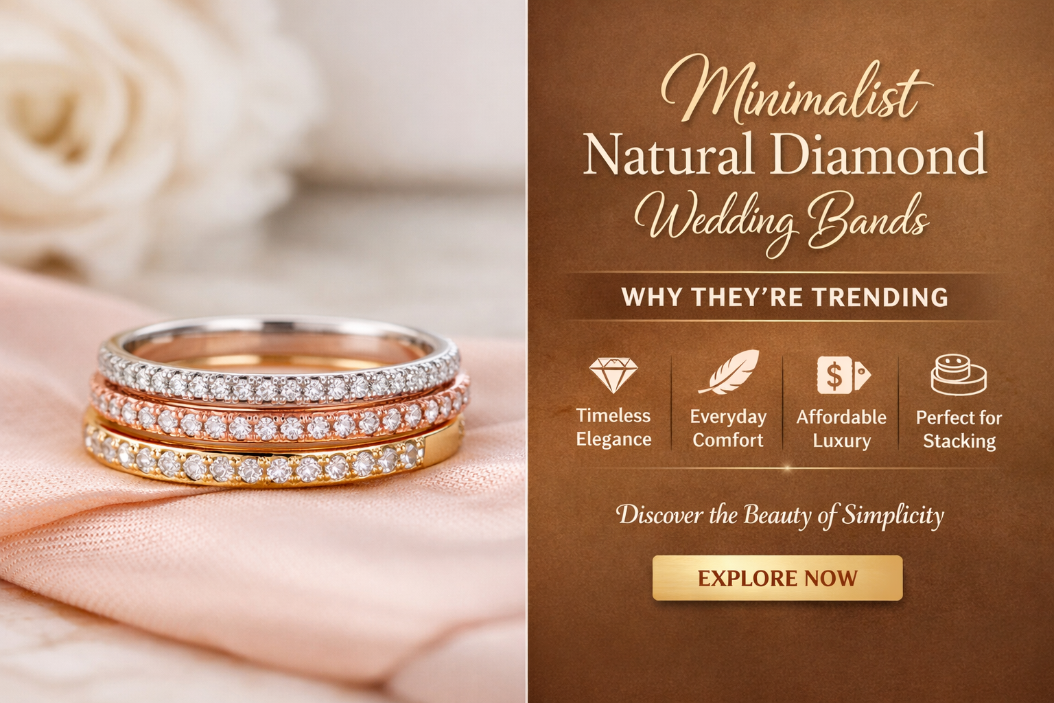Minimalist Natural Diamond Wedding Bands: Why They’re Trending