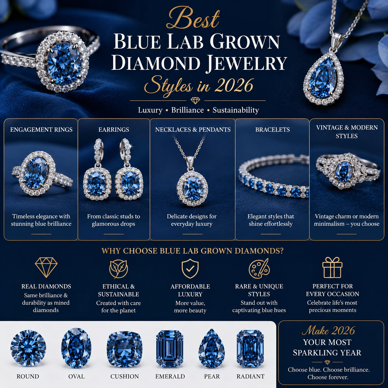 Best Blue Lab Grown Diamond Jewelry Styles in 2026