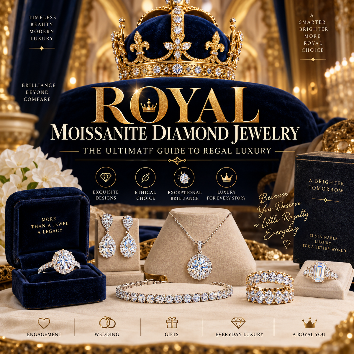 Royal Moissanite Diamond Jewelry: The Ultimate Guide to Regal Luxury