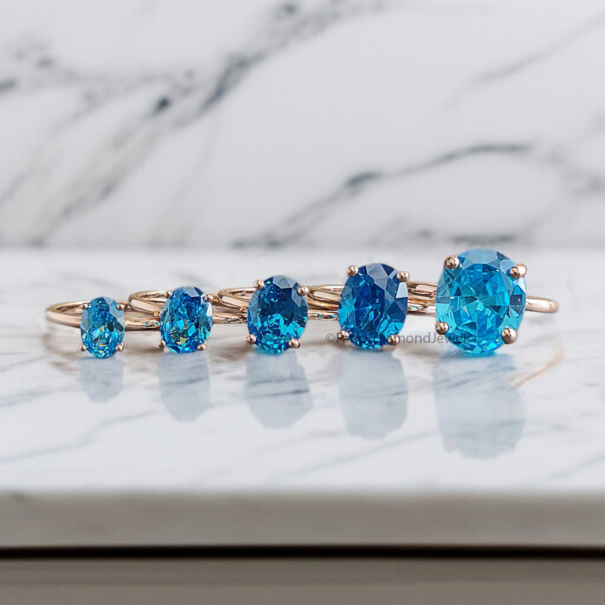 Oval Blue Aquamarine stone engagement ring 12mm 10mm 9mm 8mm 7mm ring silver simulant Ring Solitaire ring Diamond ring Gift for her FD346