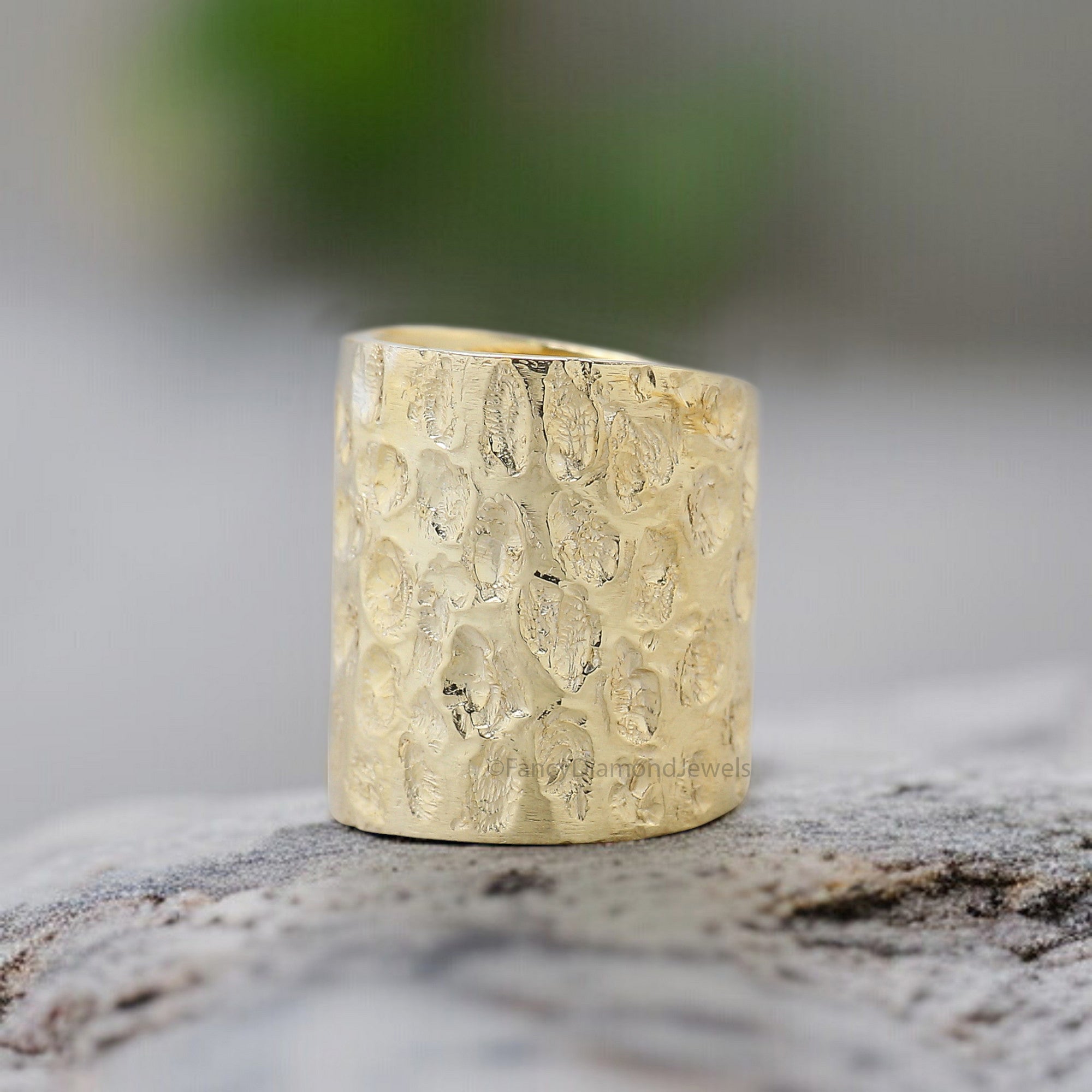 12mm Hammered Sterling Silver Ear Cuff Hammered Sterling Silver Ear Cuff Wide Ear Cuff Yellow Gold Ear Wrap Cuff FD348