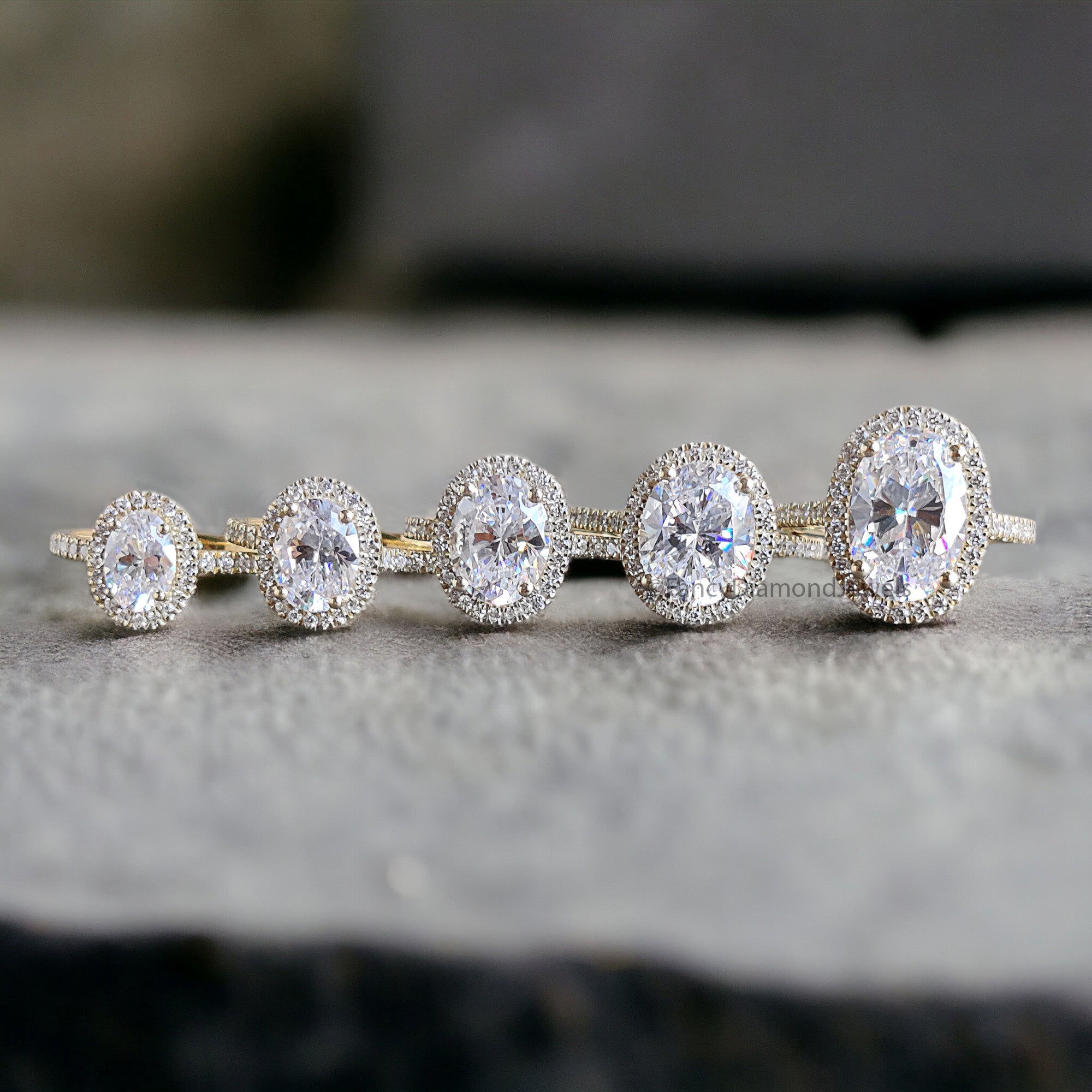 Oval Cut Diamond engagement ring 12mm 10mm 9mm 8mm 7mm stone ring Silver ring Promise ring Simulant ring Halo ring Gift for her FD317