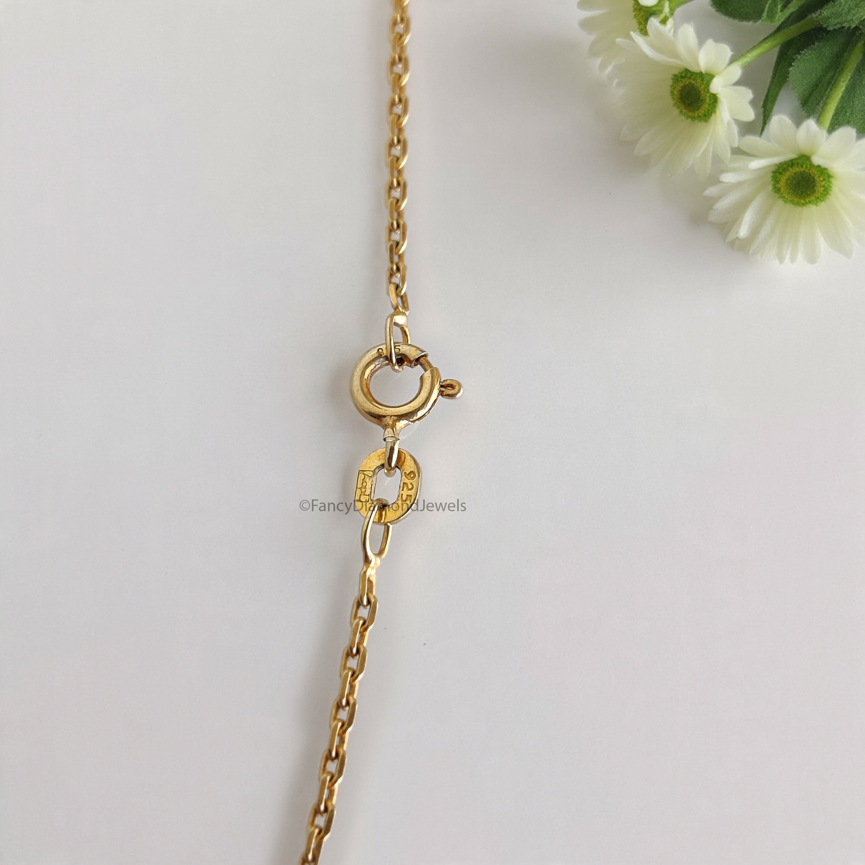 Teardrop Diamond Necklace Pear Diamond Necklace Yellow Silver handmade jewelry Necklace Minimalist Jewelry Necklace With Chain FD513