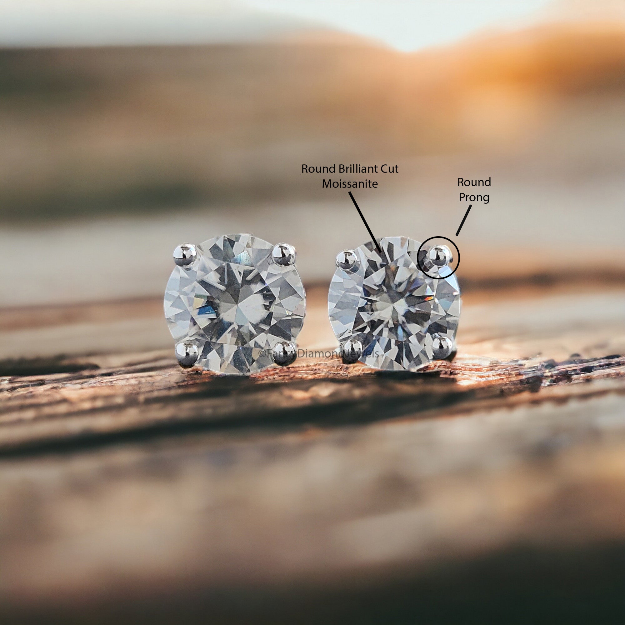 6.50 MM Round Brilliant Cut Earring Colorless Moissanite Stud Earrings Screw Back Earrings Wedding Earring Round Studs Earrings for Her FD25