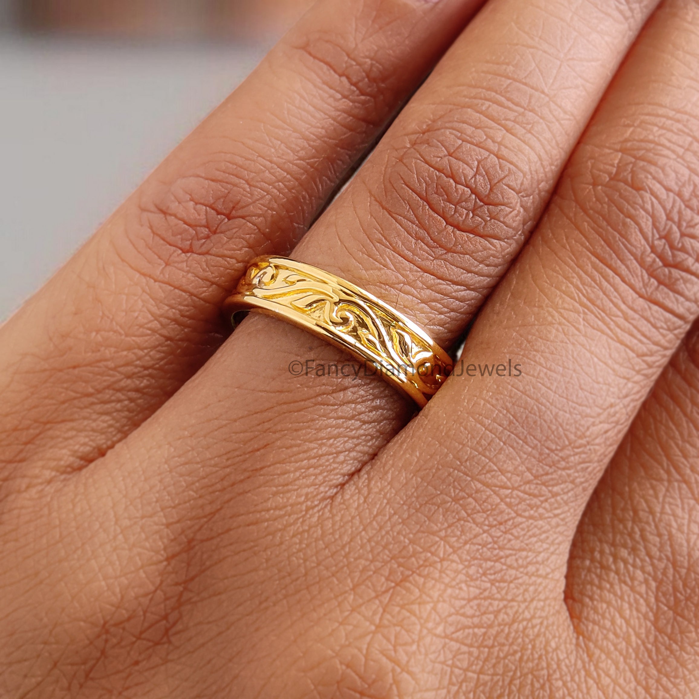 Elegant Silver Wedding Ring Set with Sparkling Diamonds for Couples Wedding Band Set Natural Style Flower & Leaf Wedding Ring Set FD524