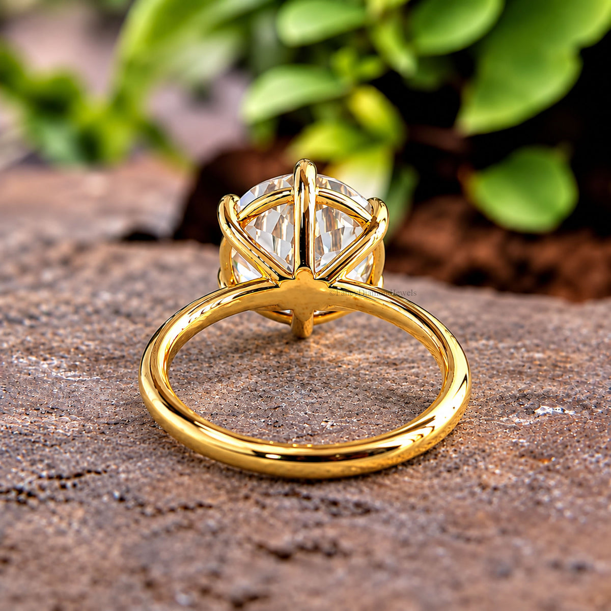 Round Portuguese Cut Diamond engagement ring 7 mm to 11 mm stone ring Simulant Diamond Solitaire Silver Promise ring Gift for her FD523