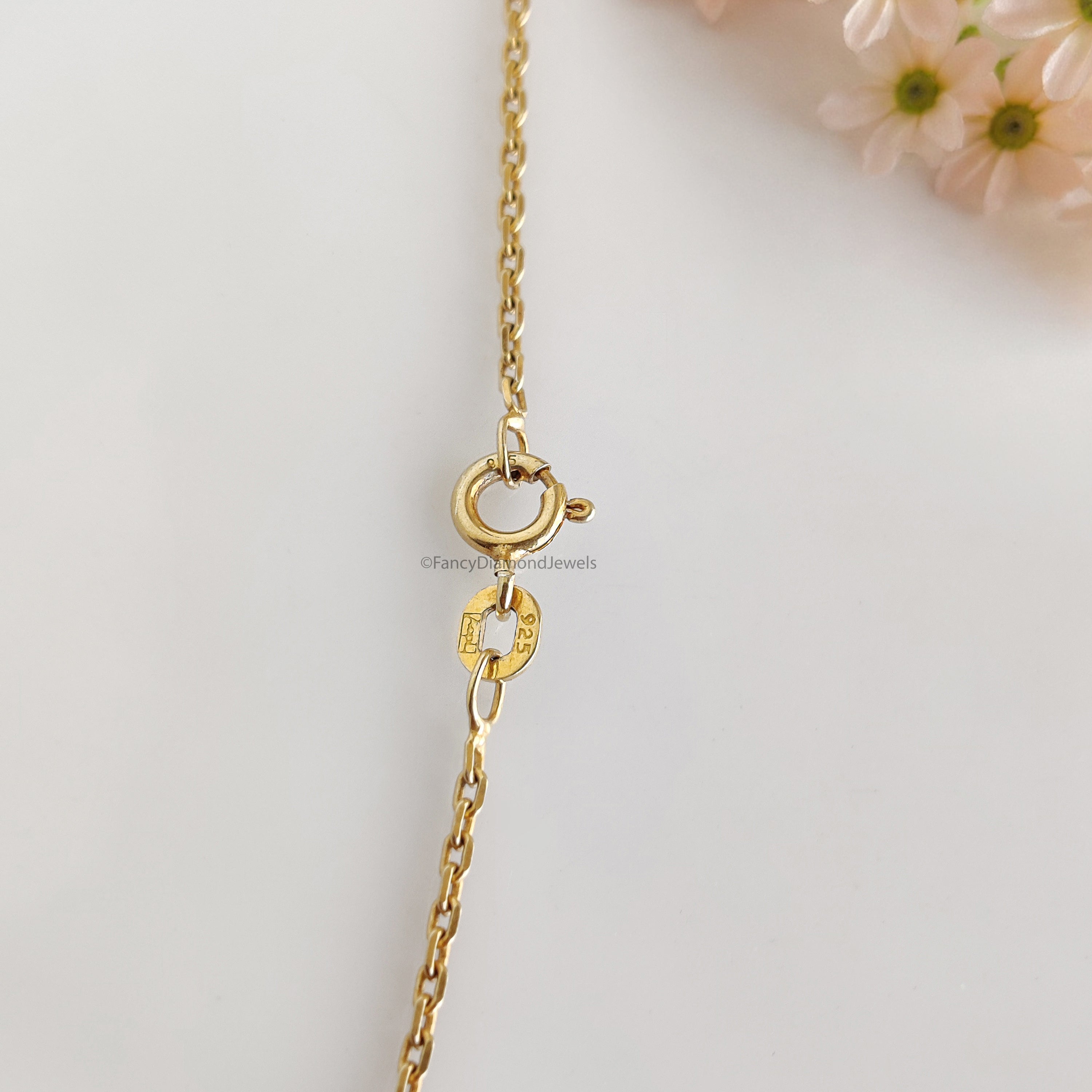 Silver Filled Birth Flower Necklace Horizontal Floral Pendant Dainty Minimalist Birthstone Flower Necklace Personalized Gift for Her FD545