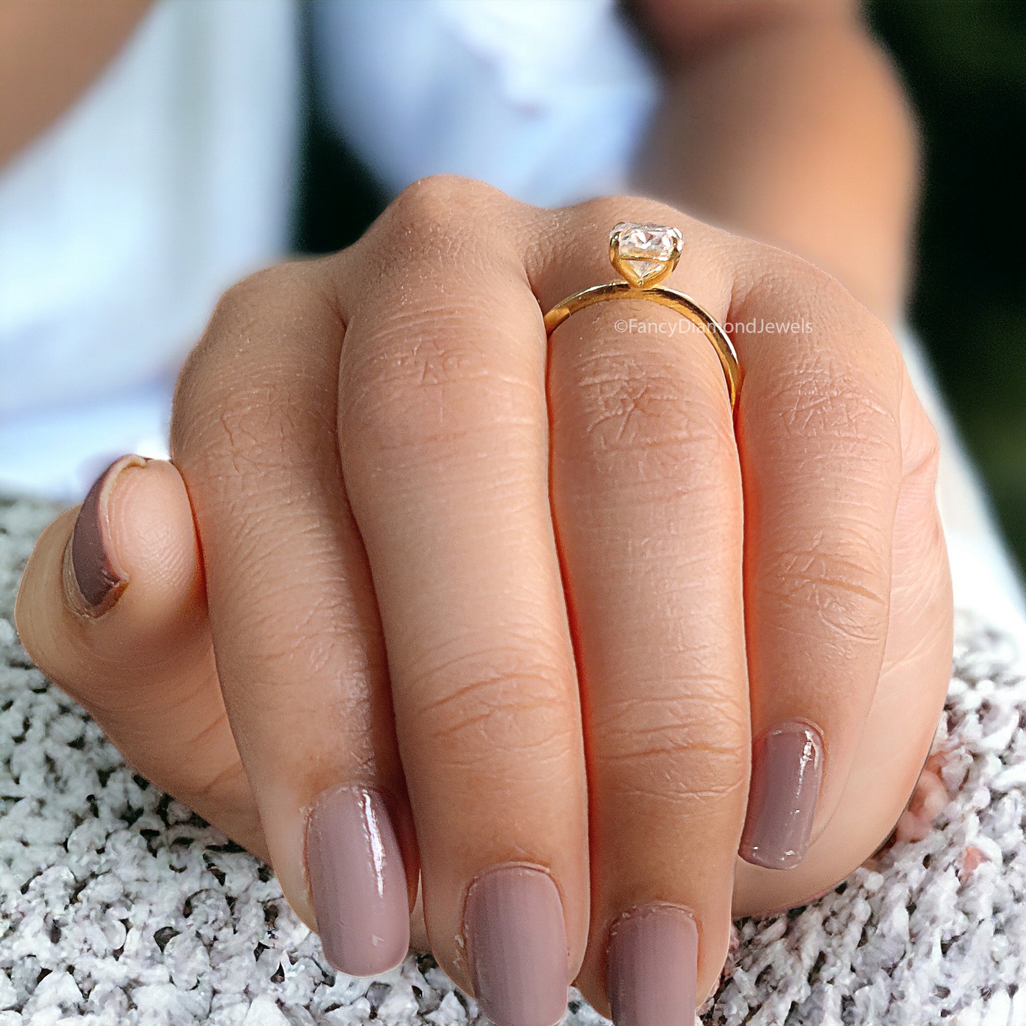 Beautiful Oval Shape Moissanite Ring Yellow Gold 10k/14k/18k 1.50 CT Oval Cut Ring Oval Wedding Engagement Ring Oval Colorless Ring FD15