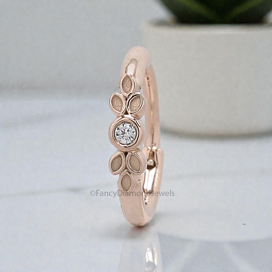 Unique Jewelry Silver Nose Ring Silver Leaf Nose Ring Nose Piercing Boho Nose Hoop Nature Jewelry Pierced Nose Rose Gold Nose Ring FD497