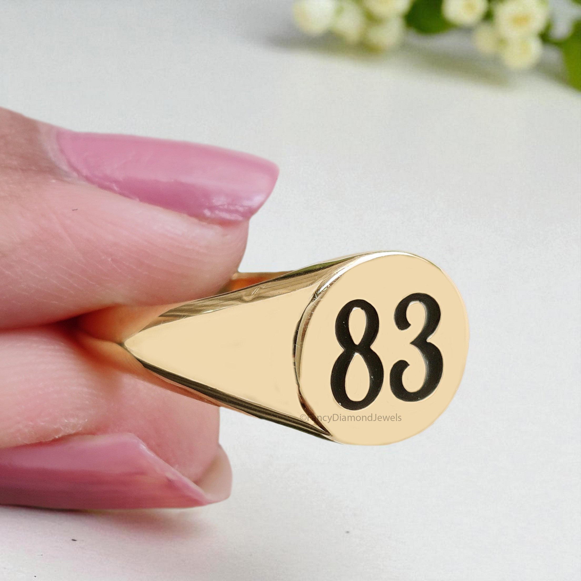 Lucky Number Custom Number Signet Ring with Free Numerology Reading Report Lo Shu Grid Name Compatibility Silver Ring Unisex Ring FD411