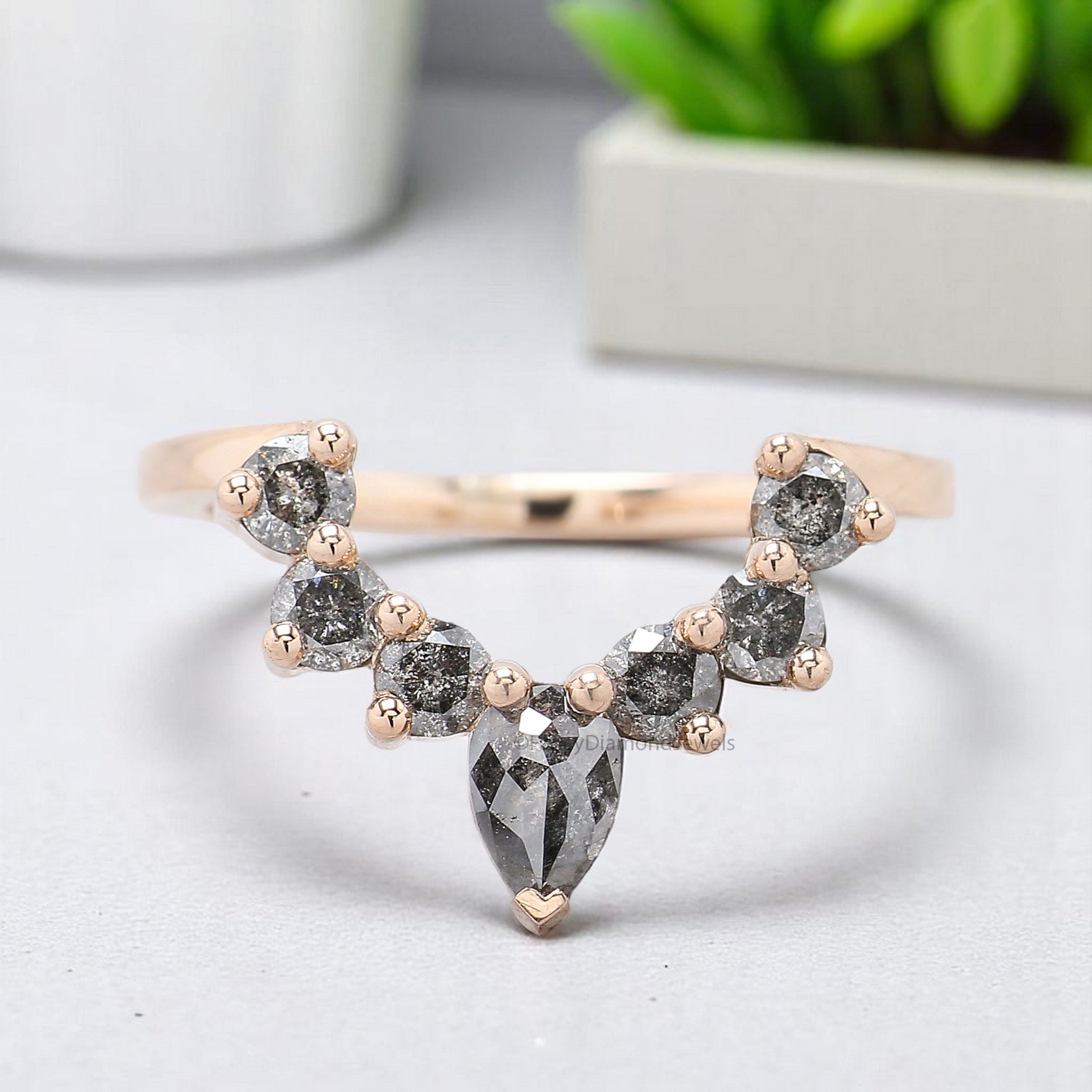 1.50 MM Salt And Pepper Diamond Wedding Band Silver/10K/14K/18K Gold Minimalist stacking dainty matching anniversary Ring Gift For Her KD351