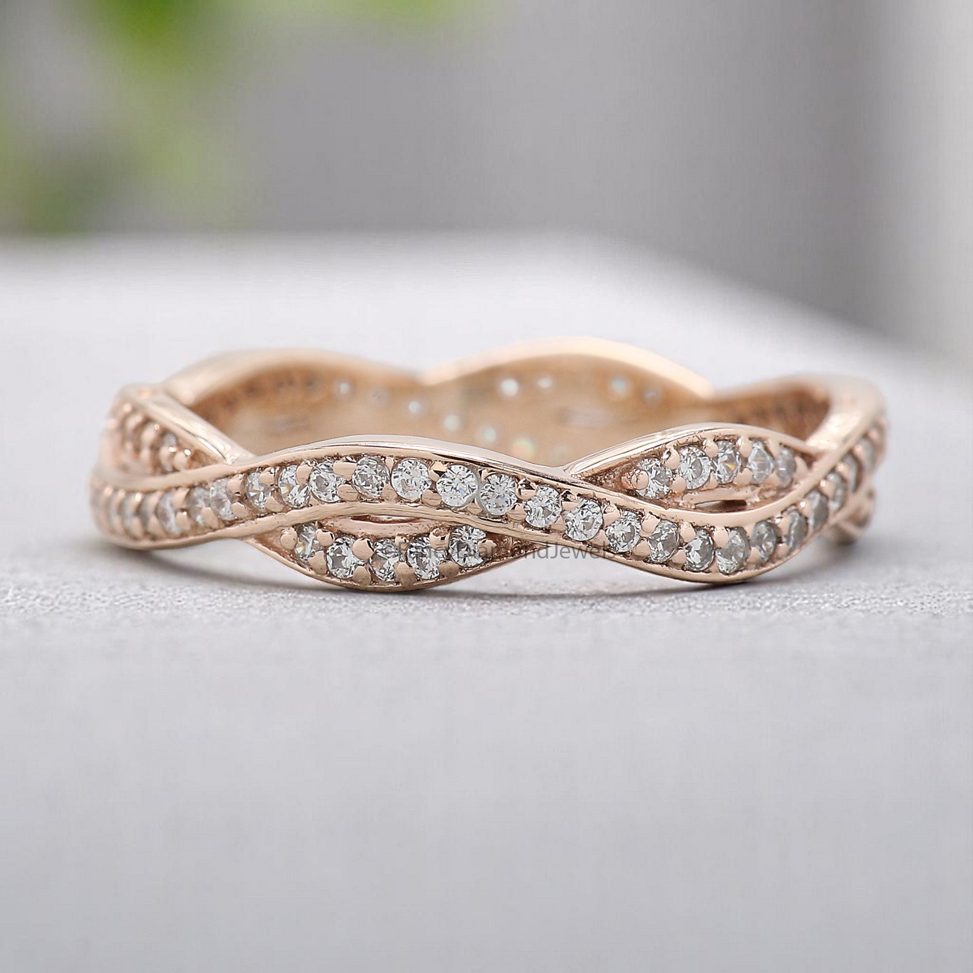 14k Solid Gold 1.00 MM Diamond Wedding Band Full Eternity Minimalist Ring stacking dainty matching anniversary ring Gift For Her KD912