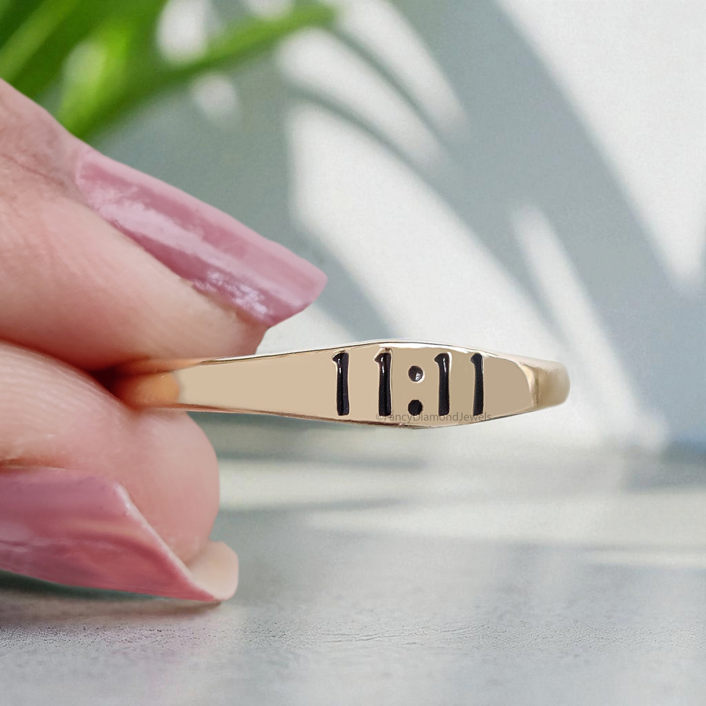 11:11 Signet Ring Angel Numbers Ring Make a wish Ring Numerology Reading Report Compatibility Custom Lucky Number Gold Silver Ring FD397