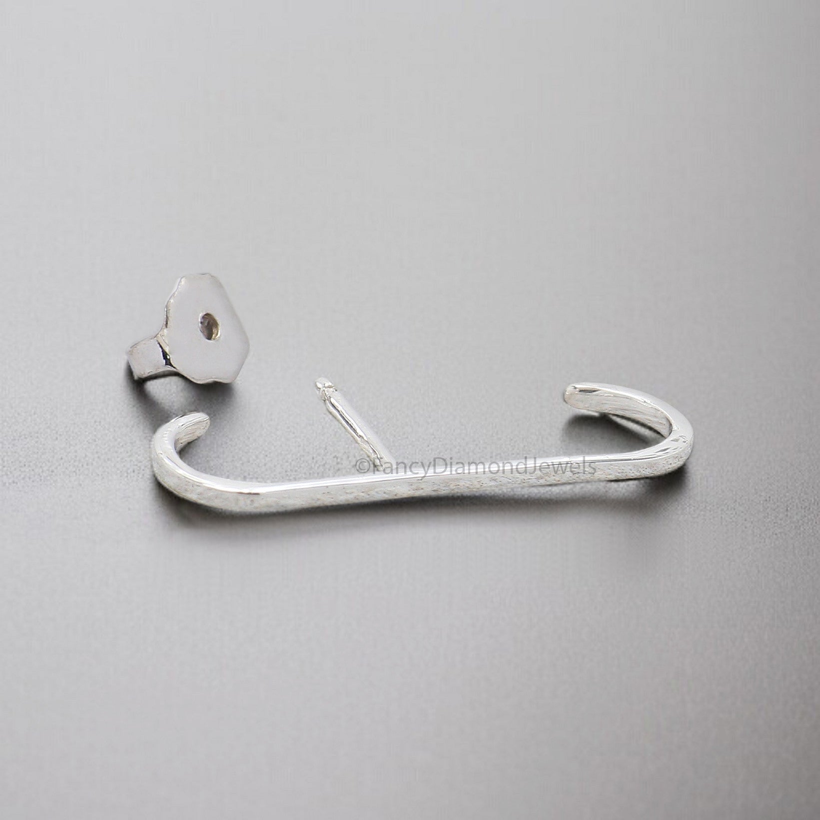 Suspender Earring Minimalist Silver Earring Modern Geometric Ear Lobe Cuff Earring 14k Gold Filled Stud Bar Earring Simple Gift FD324