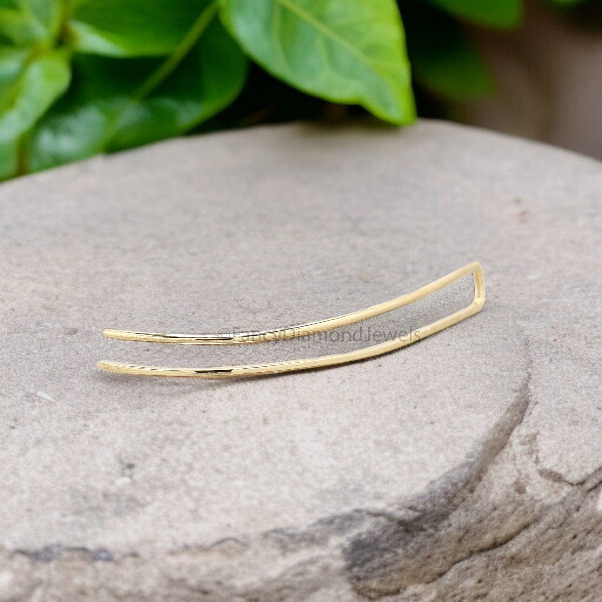 50 mm Dainty Long Ear Climbers Ear Crawler Bar Ear Climber Silver Sweep Ear Pins Yellow Gold Hammered Ear Climber Earrings Gold Cuff FD323