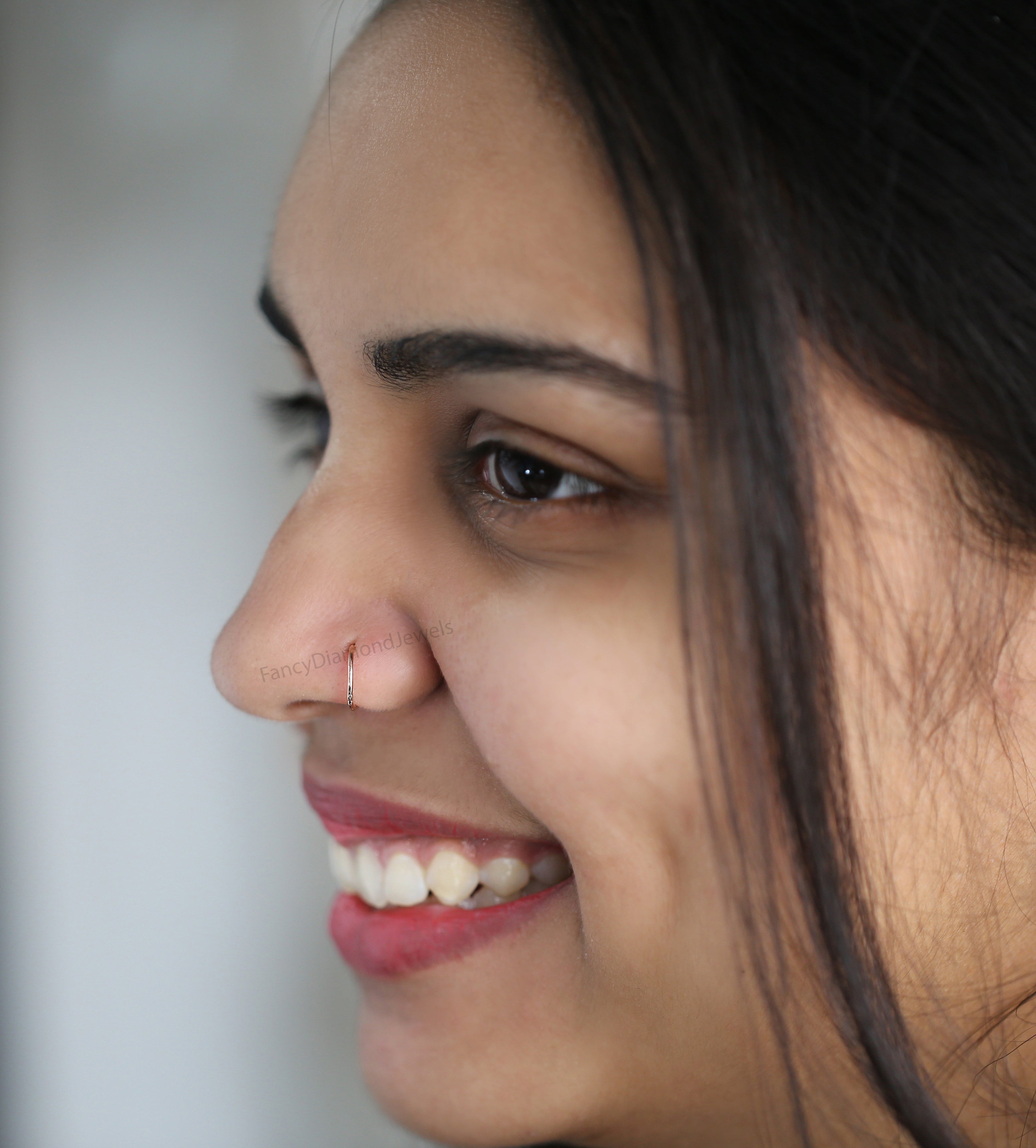 Nose Ring, Studs, Hoop Ring, Nose Ring Hoop, Nose Stud, Rose Gold Nose Ring, Gold Nose Ring, Plain Nose Stud, Plain Nose Ring, KD1179