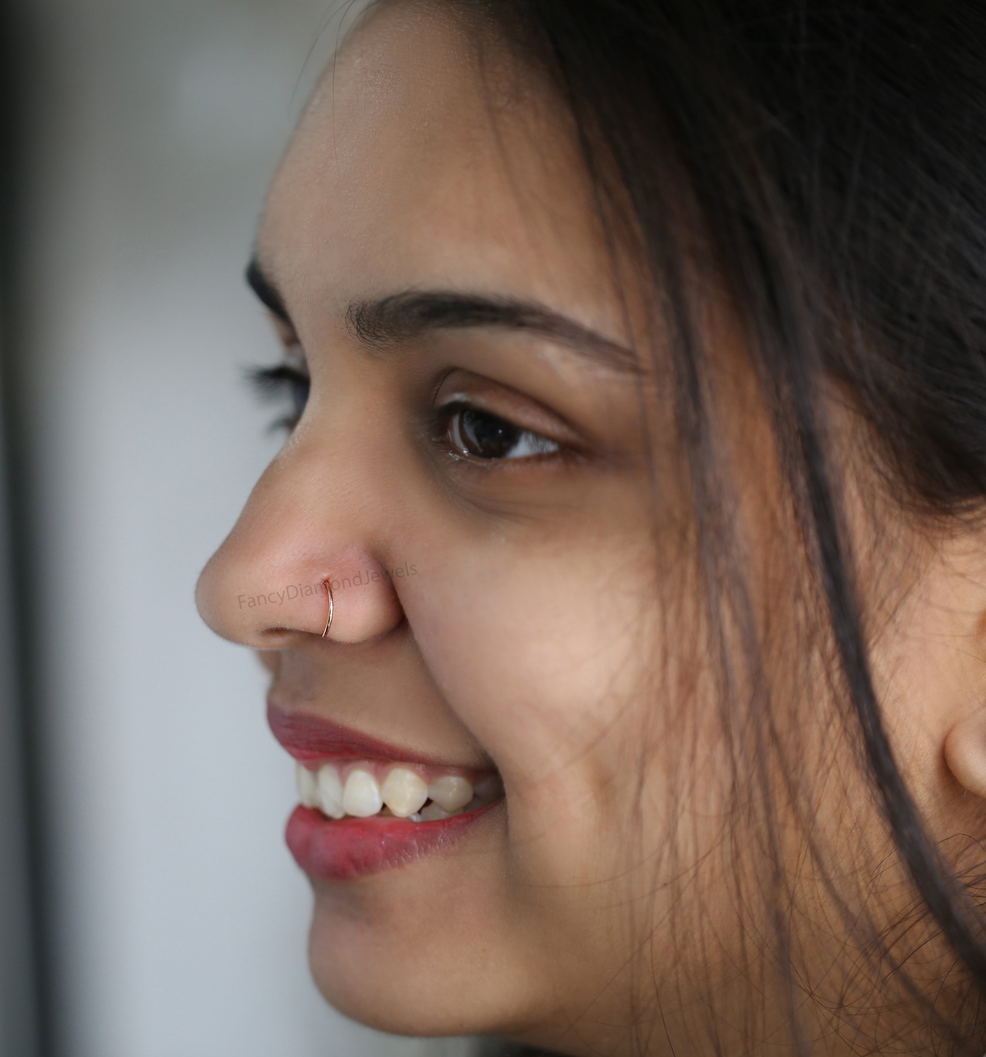 Nose Ring, Studs, Hoop Ring, Nose Ring Hoop, Nose Stud, Rose Gold Nose Ring, Gold Nose Ring, Plain Nose Stud, Plain Nose Ring, KD1136