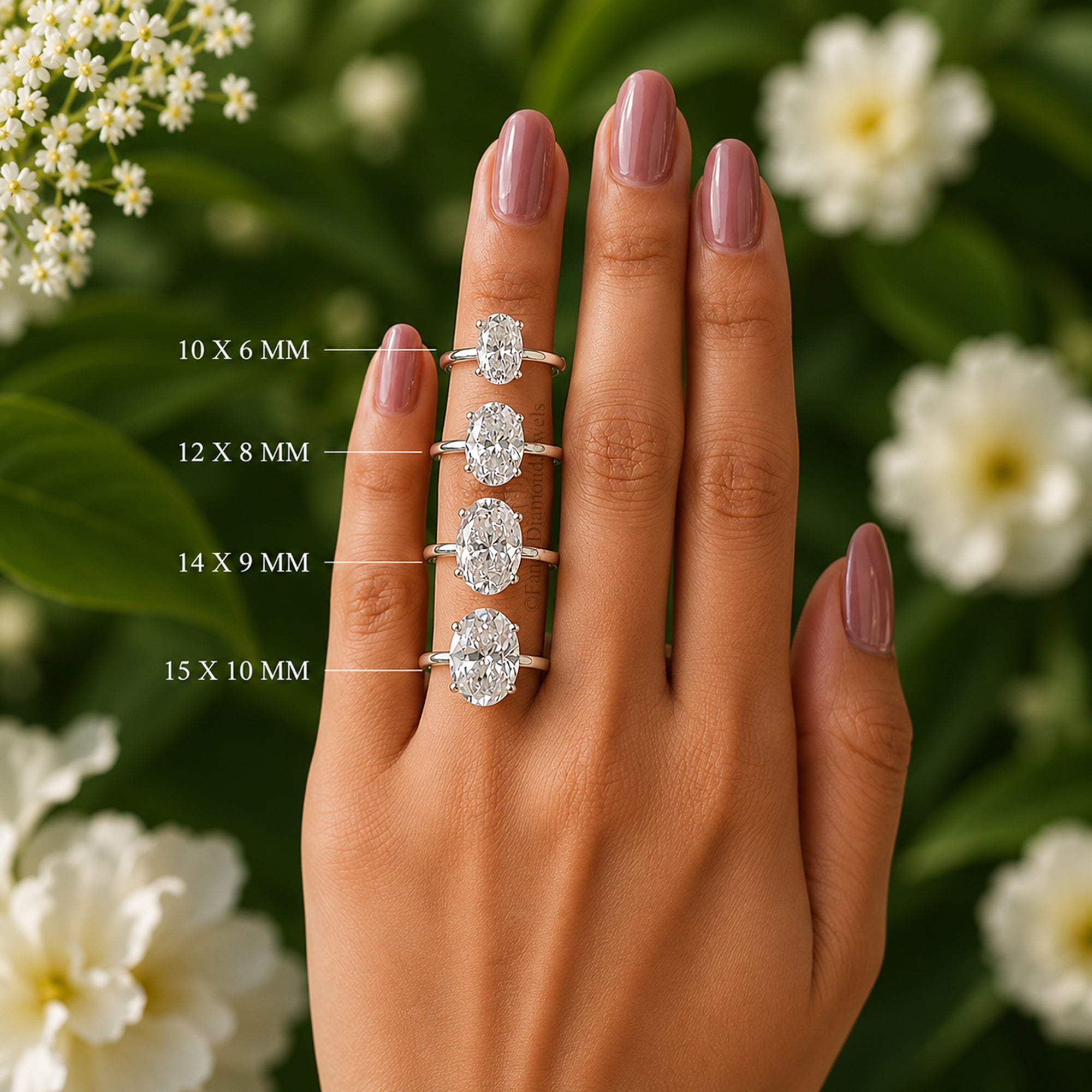 Oval Cut Engagement Ring, Moissanite Diamond Wedding Ring for Women, Oval Shape Moissanite Solitaire Propose Ring, Anniversary Gift FD588
