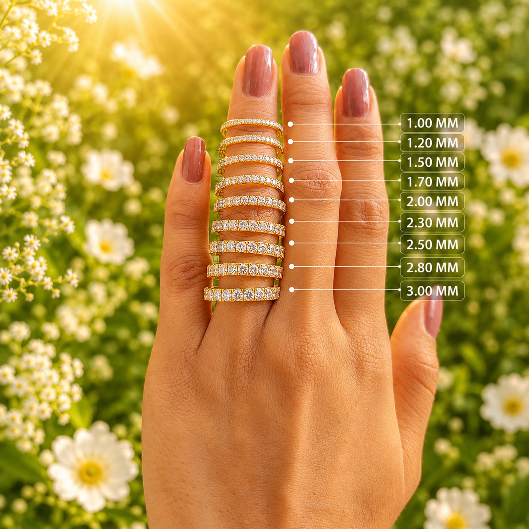 Sterling Silver Moissanite Half Eternity Band Round Brilliant Cut Moissanite Diamond Band Bridal Wedding Band Anniversary Gift For Her FD579