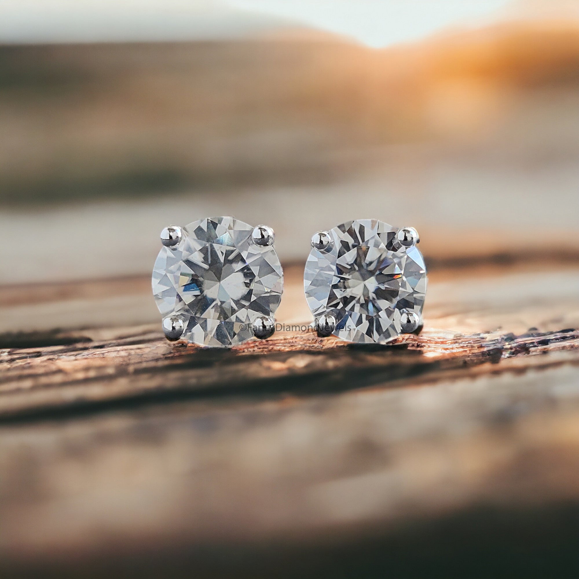 6.50 MM Round Brilliant Cut Earring Colorless Moissanite Stud Earrings Screw Back Earrings Wedding Earring Round Studs Earrings for Her FD25