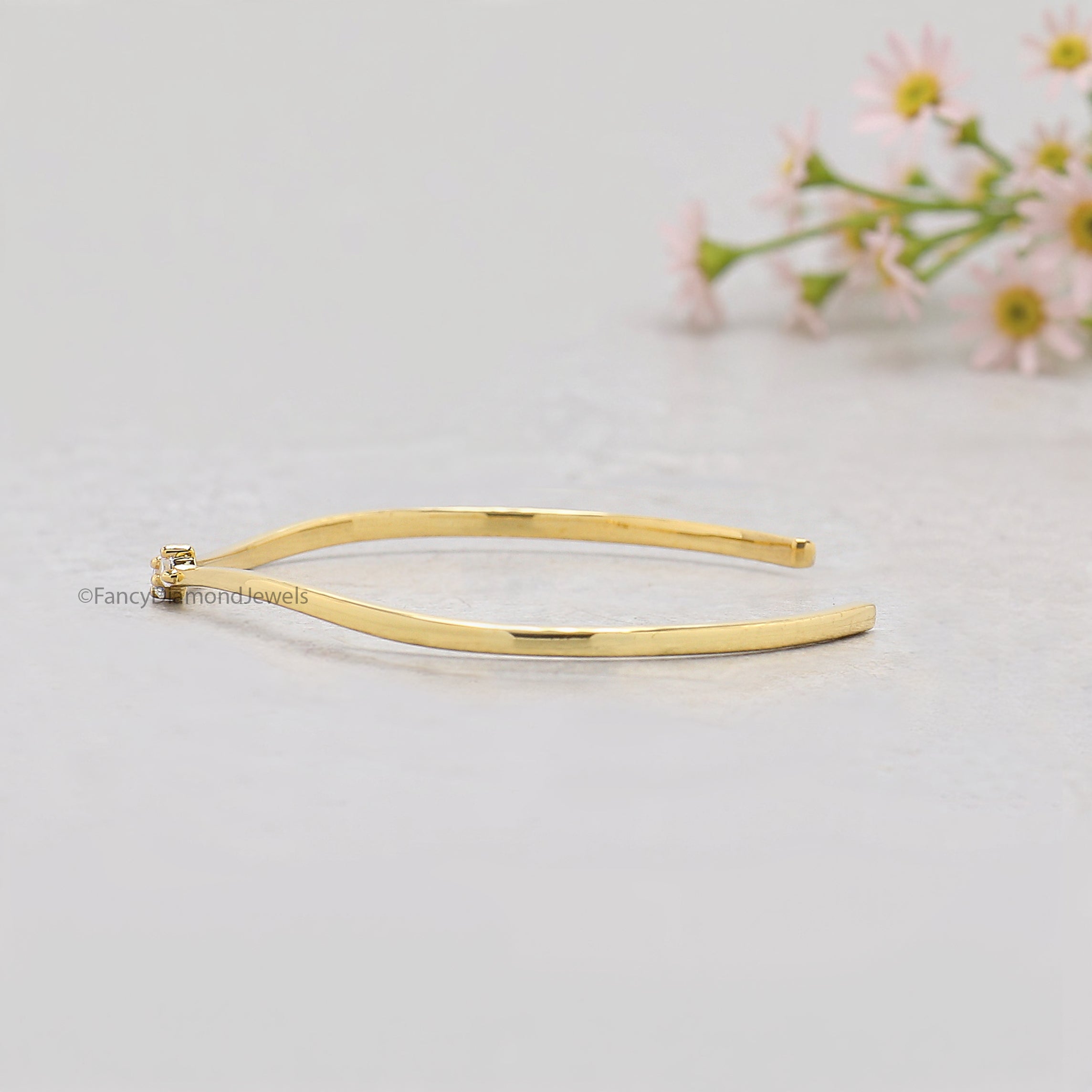 Round Moissanite Diamond Bracelet White Color Round Diamond Bracelet Gold Bracelet Round Brilliant Cut Diamond Bracelet Gift For Her KD944