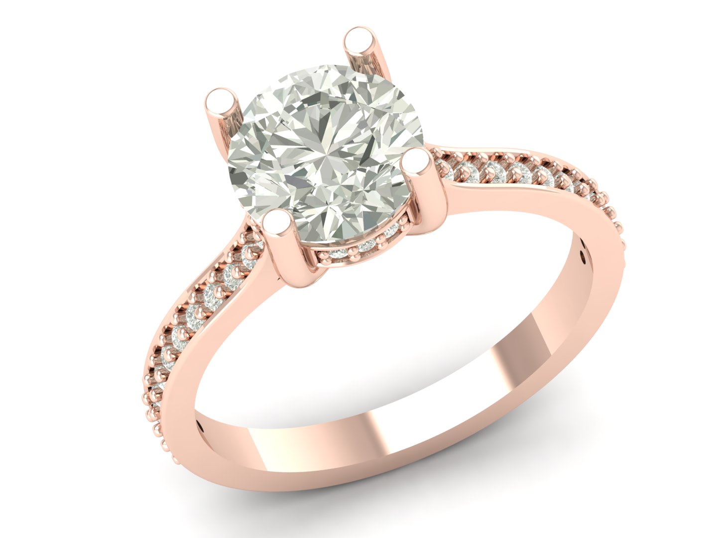 2.13 TW Solitaire Round Cut Lab Grown Diamond Ring Ladies Cluster Unique Engagement Ring Wedding Ring PR594