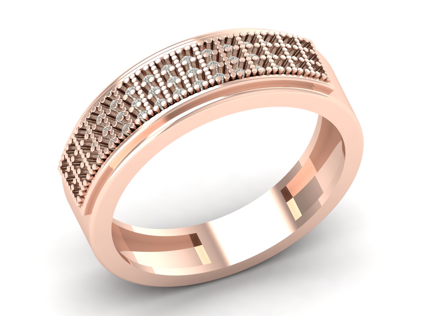 Unique Design Band 0.17 TW Prong Setting Band Round Cut Lab Grown Diamond Band Men's Engagement Band Wedding Band PR641