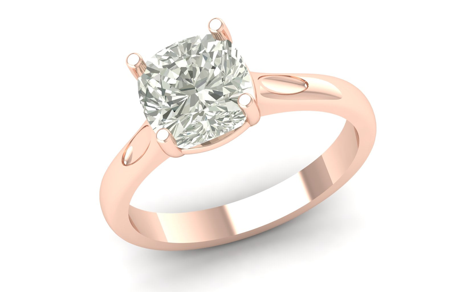 2.65 TW Prong Setting Round Cut Lab Grown Diamond Ring Solitaire Ring Stylish Band Wedding Ring Engagement Ring PR595