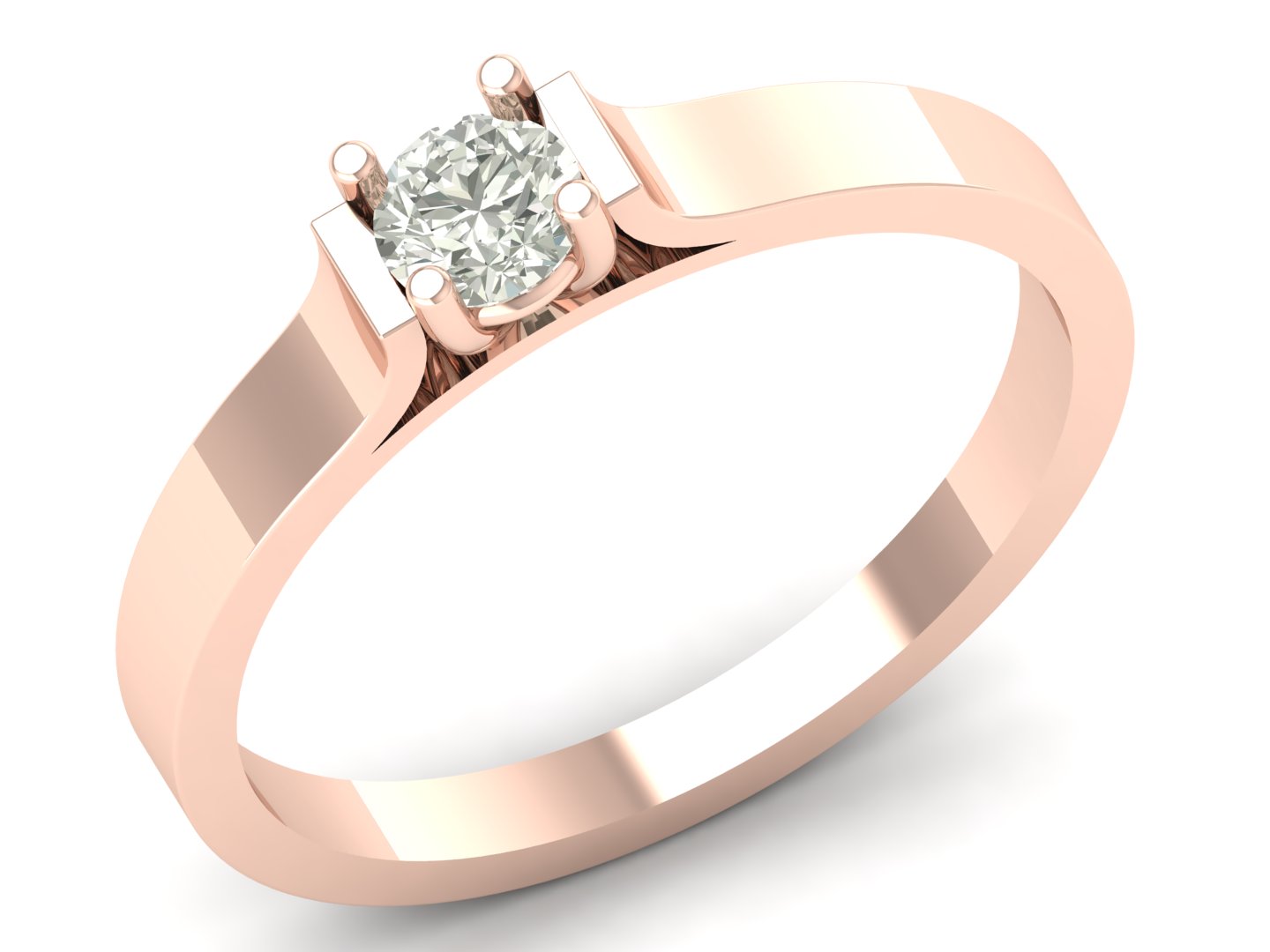 Unique Design 0.24 TW Classic Solitaire Diamond Ring Round Cut Lab Grown Diamond Ring Engagement Ring Bridal Wedding Ring PR630