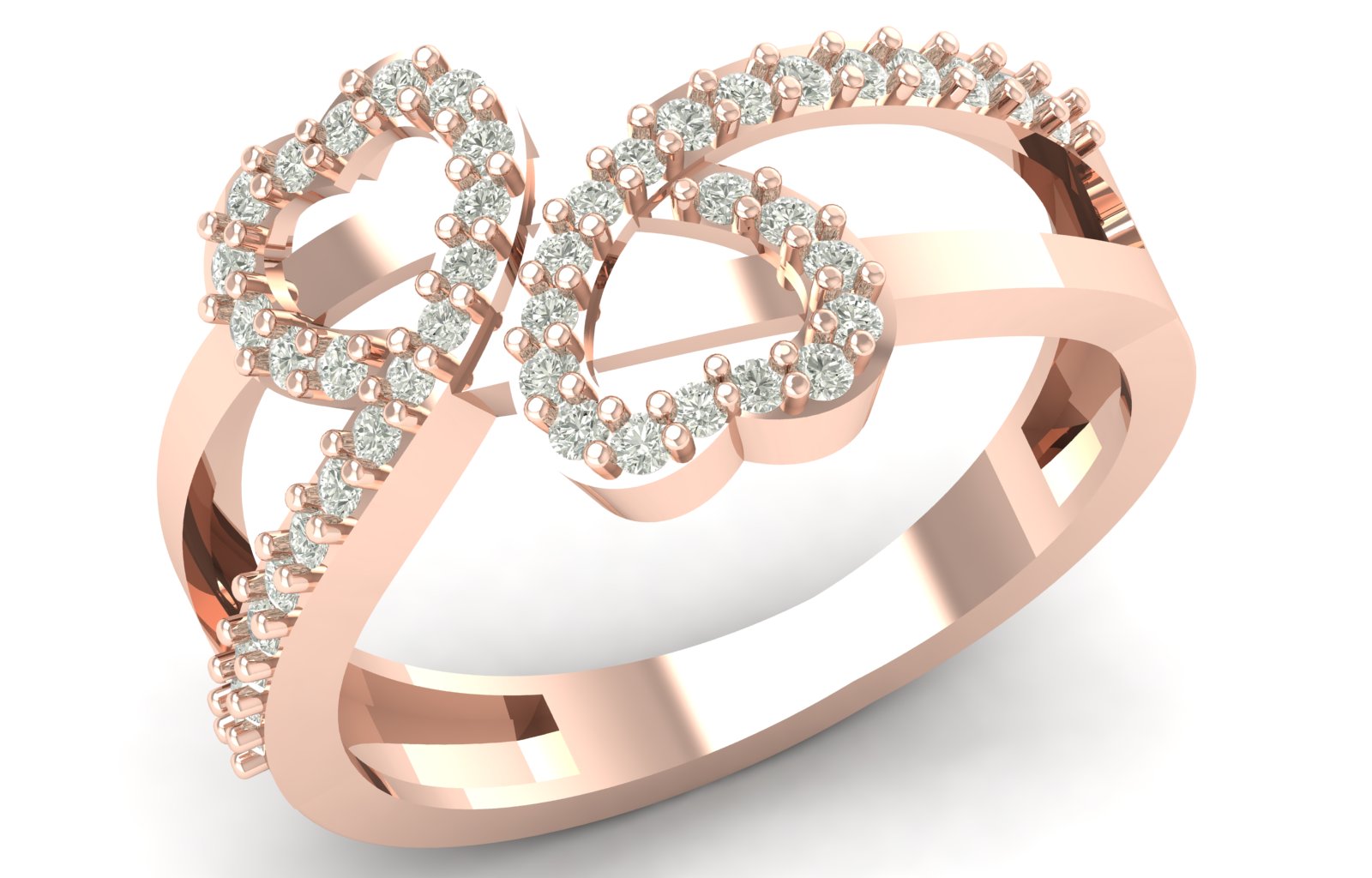 0.34 TW Heart Shape Ring Round Cut Lab Grown Diamond Engagement Ring Prong Set valentine Ring Wedding Ring Bridal Ring PR332