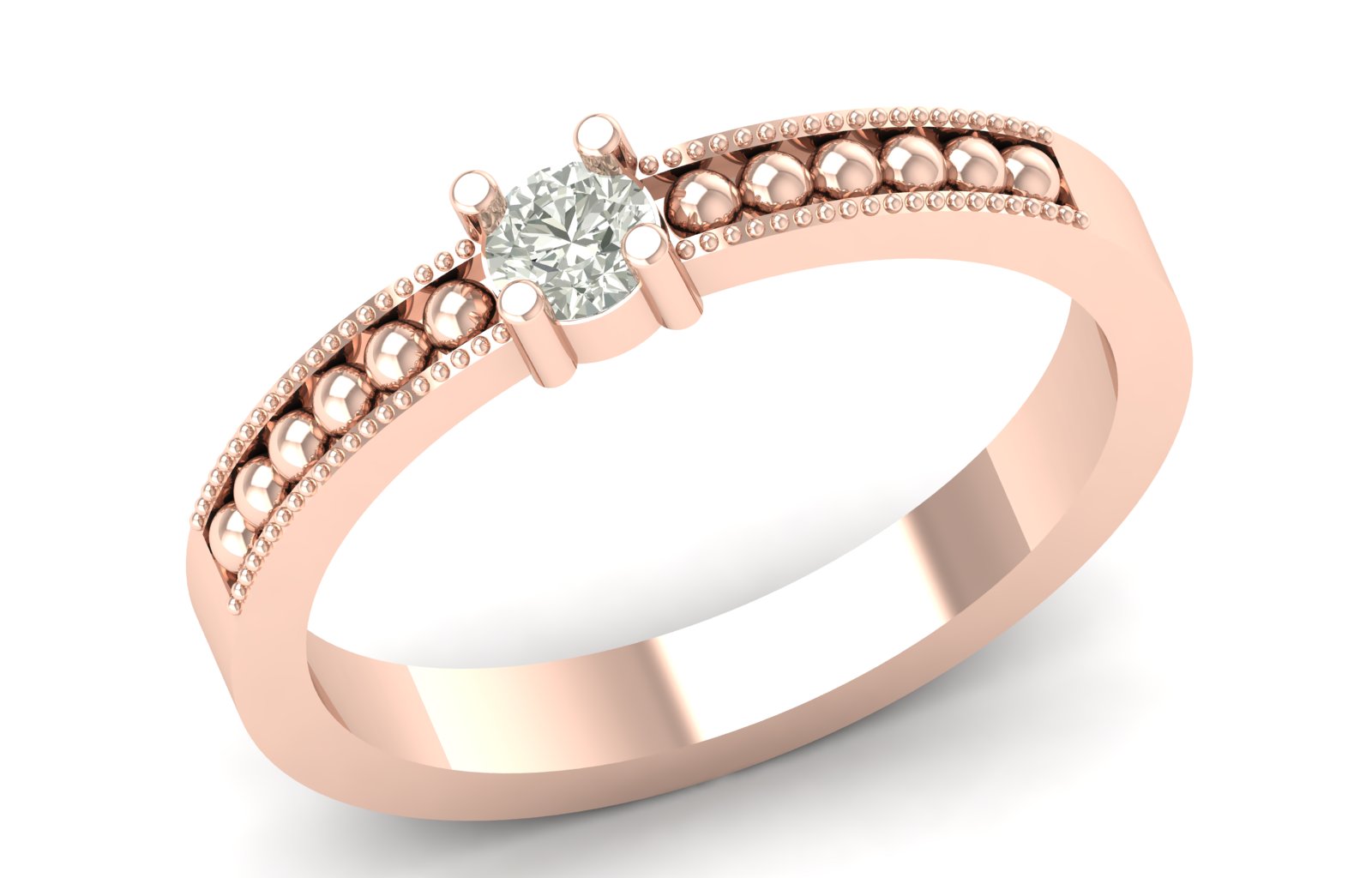 Unique Design 0.16 TW Classic Solitaire Diamond Ring Round Cut Lab Grown Diamond Ring Engagement Ring Bridal Wedding Ring PR634