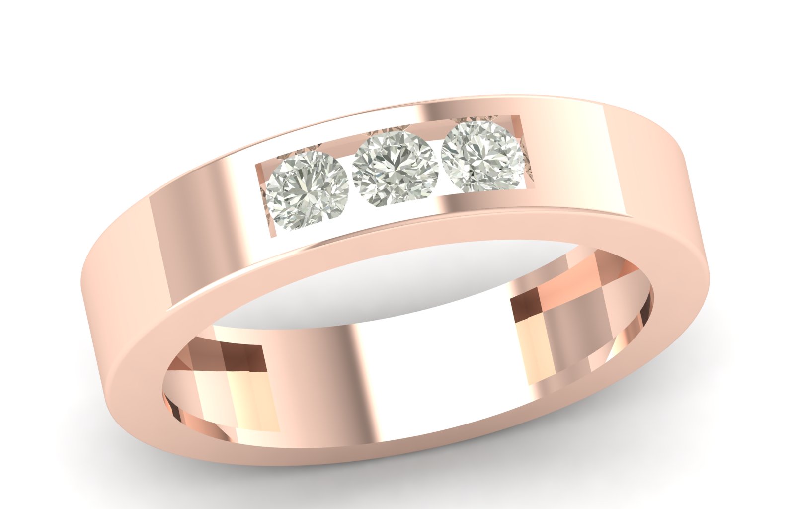 Unique Band 0.30 TW Channel Setting Band Round Cut Lab Grown Diamond Band Engagement Band Bridal Wedding Band PR618