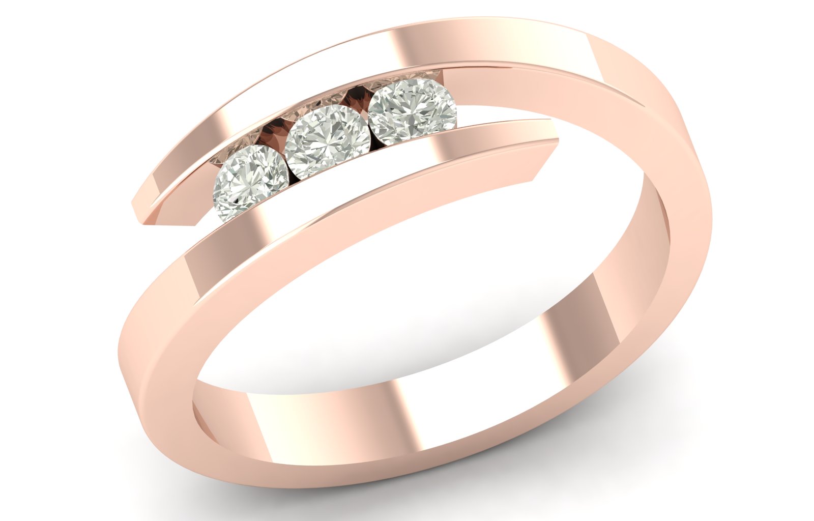 0.30 TW Bypass Design With Round Cut Lab Grown Diamond Ring Wedding ring Engagement ring PR625