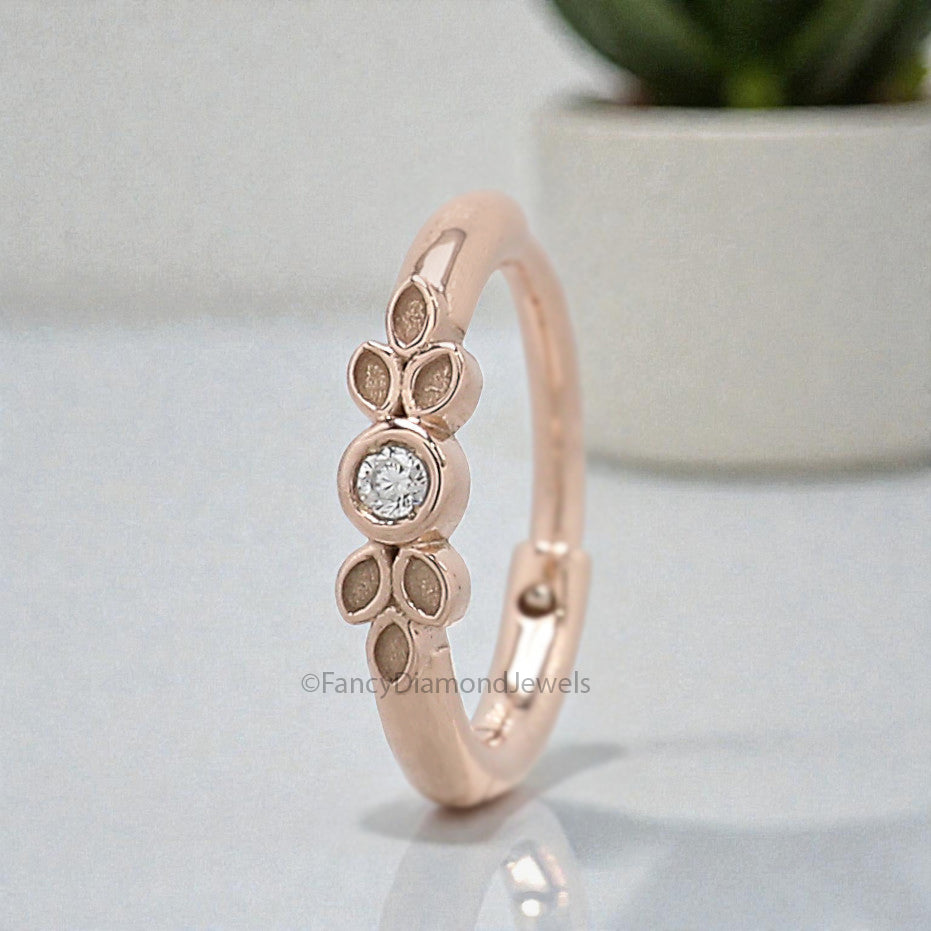 Unique Jewelry Silver Nose Ring Silver Leaf Nose Ring Nose Piercing Boho Nose Hoop Nature Jewelry Pierced Nose Rose Gold Nose Ring FD497