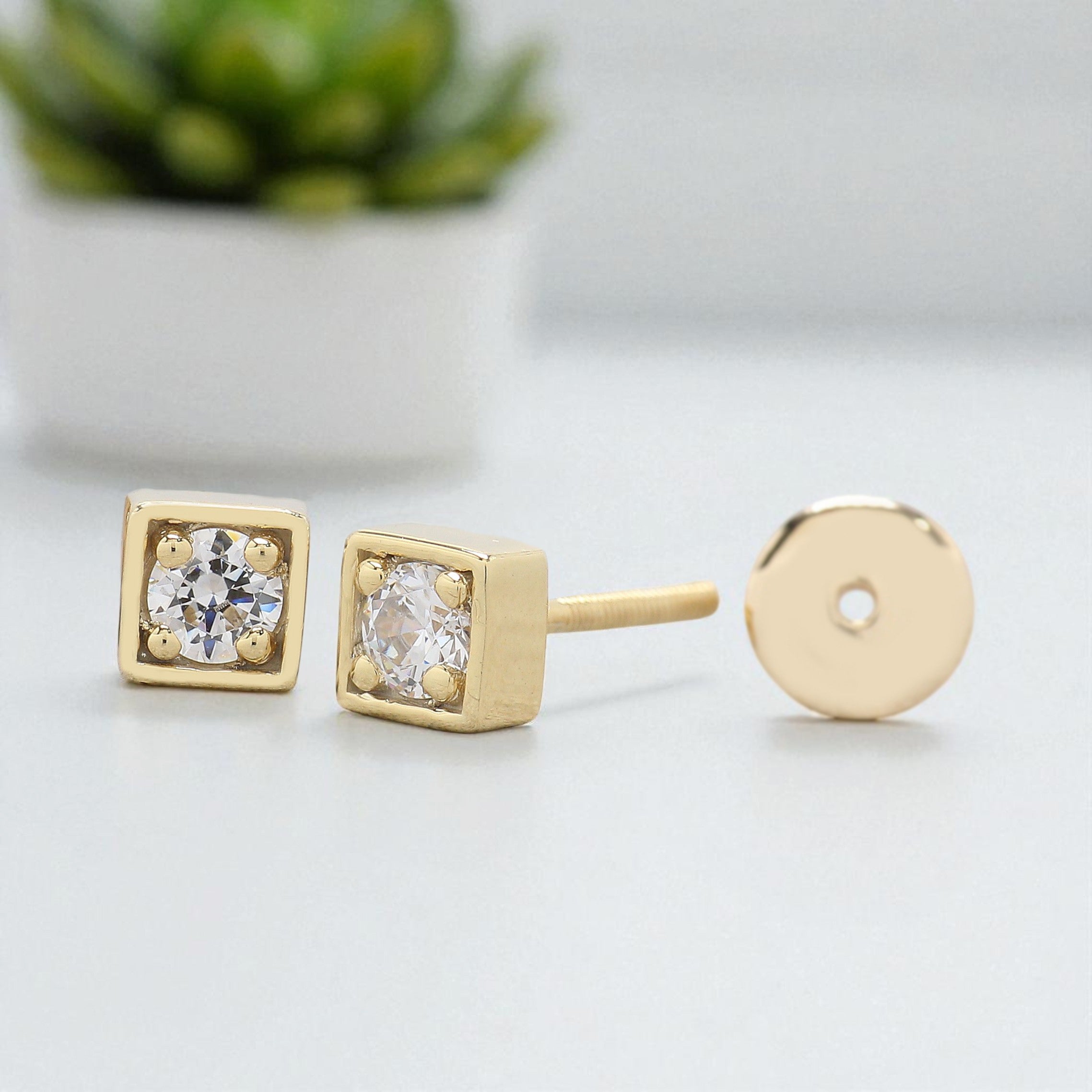 0.75 Ct Round White Diamond Earring Round Brilliant Shape Earring Prong Earring Engagement Earring Earlobe Earrings Gift For Her KD1001