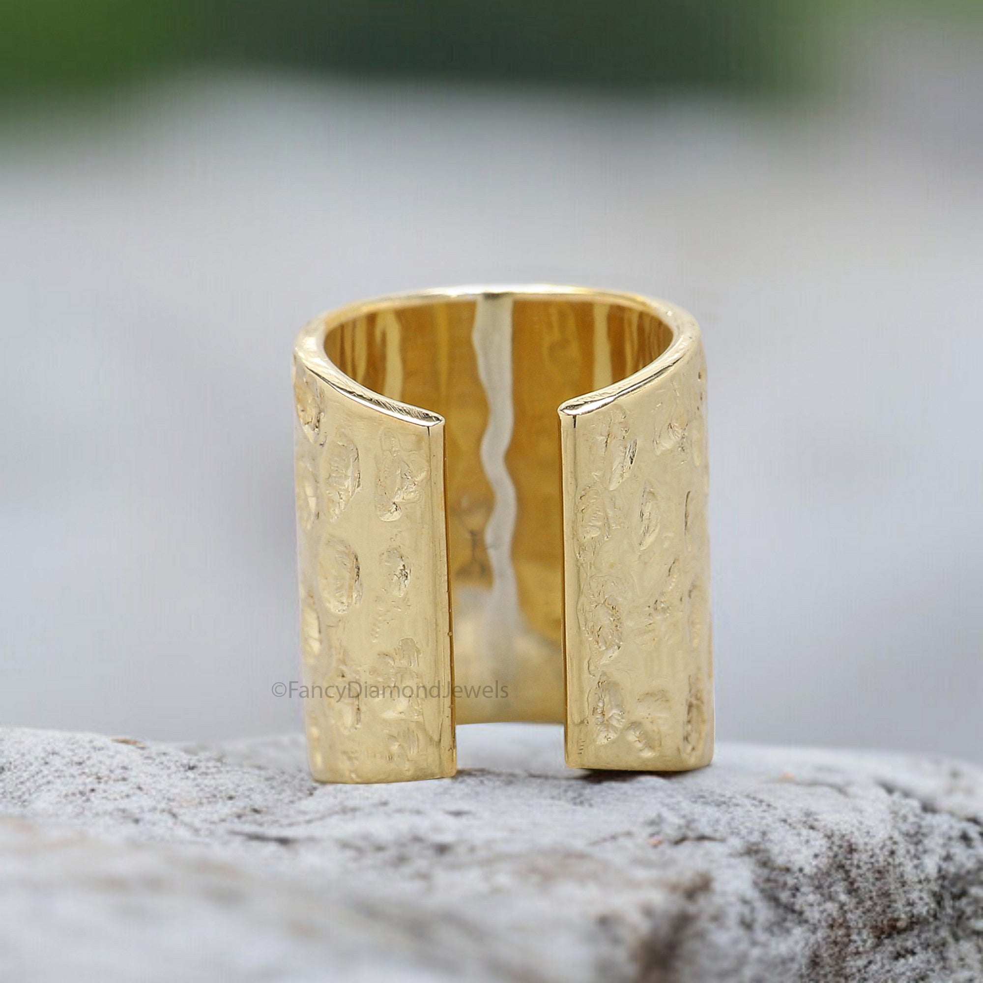 12mm Hammered Sterling Silver Ear Cuff Hammered Sterling Silver Ear Cuff Wide Ear Cuff Yellow Gold Ear Wrap Cuff FD348