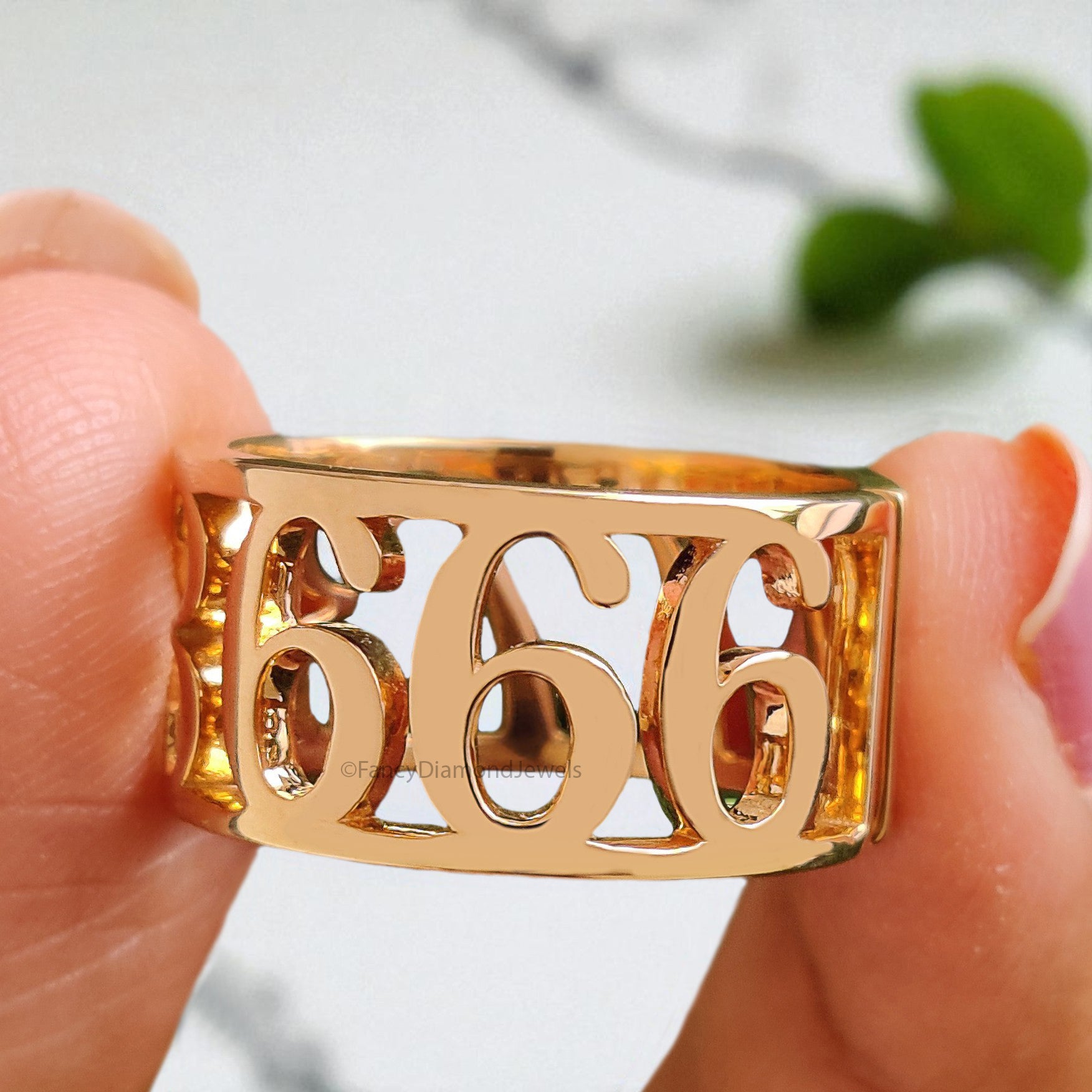 Anniversary Date Ring 333 777 666 Gold Ring Lucky Number Jewelry Ring Birthday Gift for Her Signet Number Ring Personalized Ring FD412