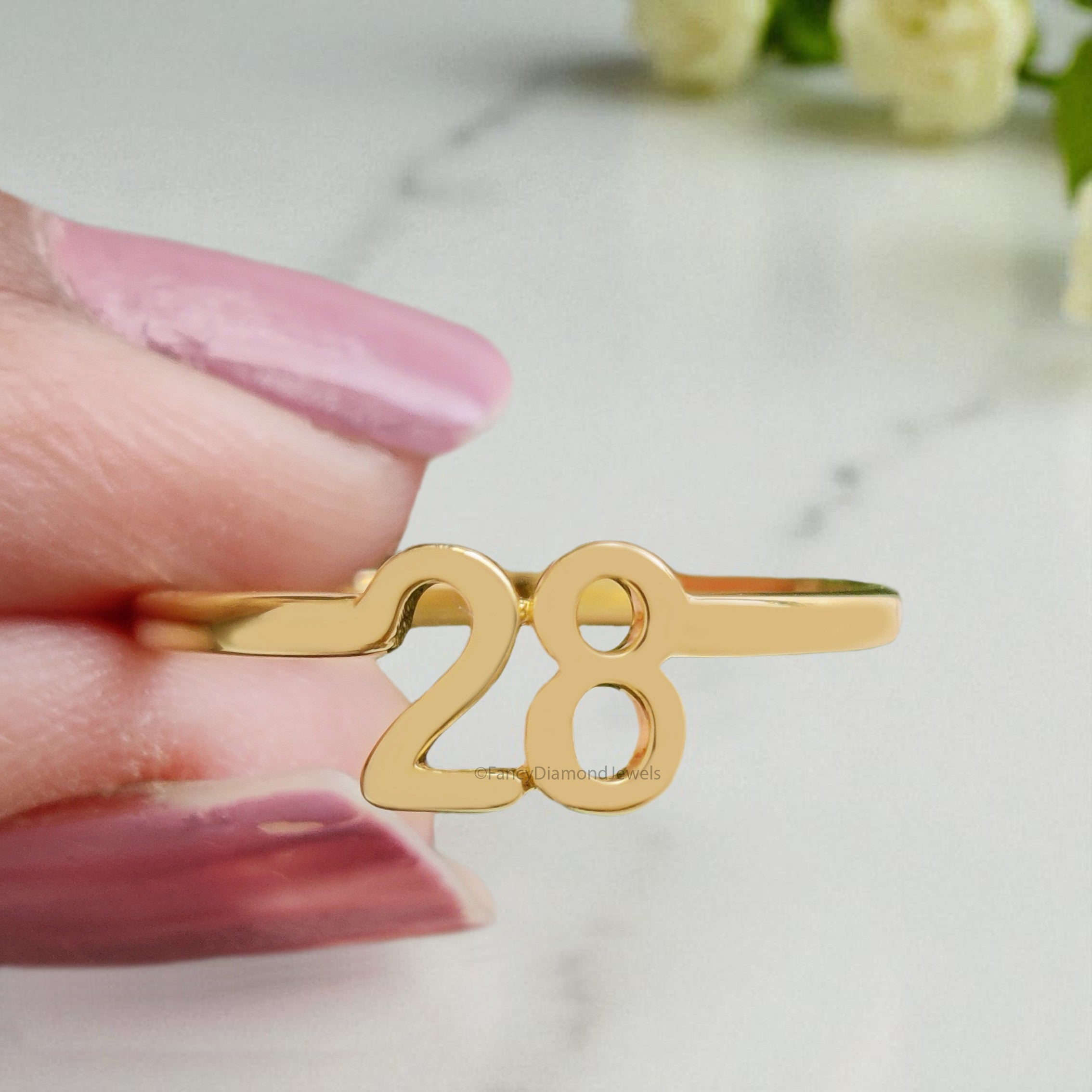 Angel Number Ring with Free Numerology Reading Report Lo Shu Grid Name Compatibility Custom Lucky Number Gold Ring Silver Ring FD409