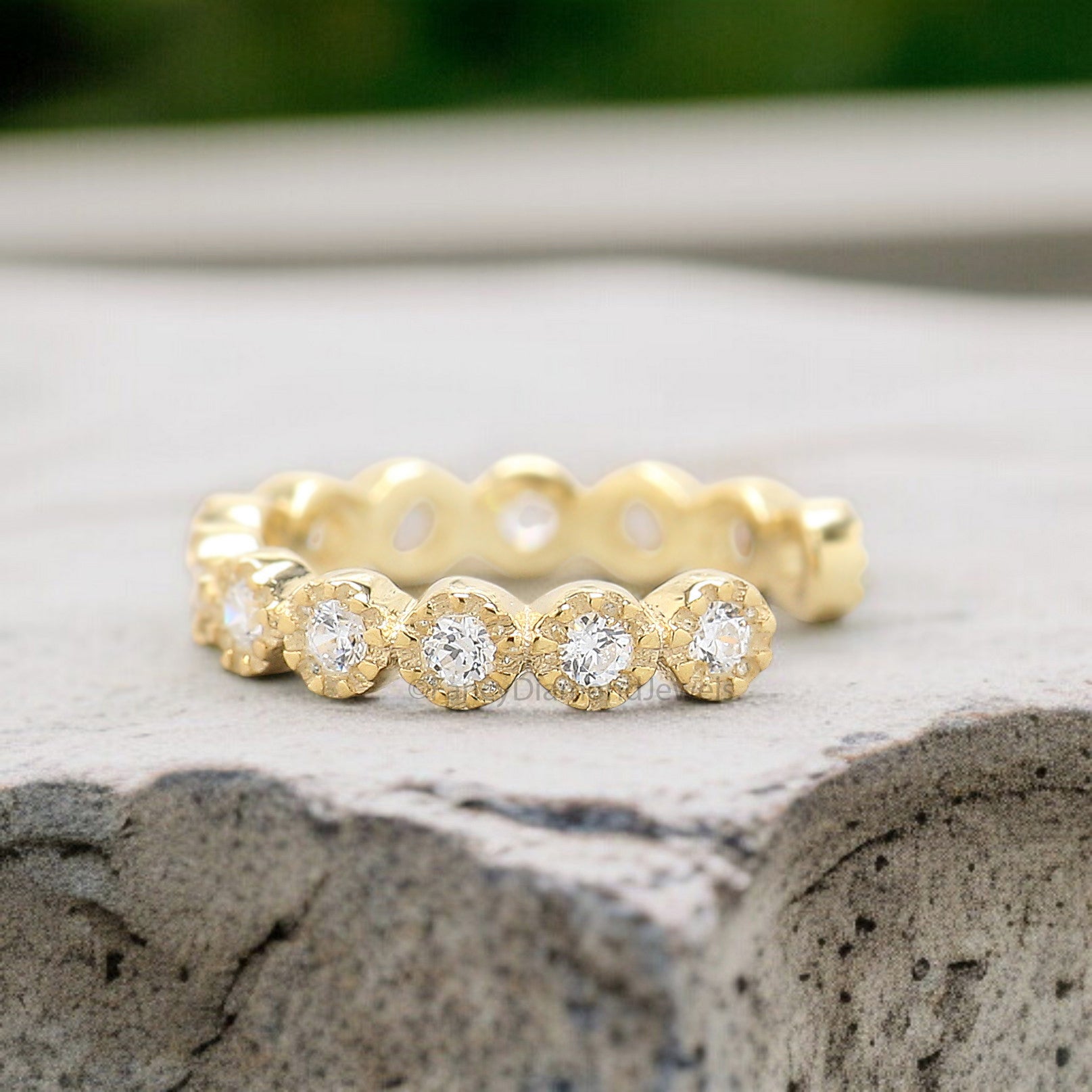 Round Brilliant Cut Colorless Moissanite Diamond Ear Cuff Conch Ear Cuff Sterling Silver Helix Piercing Yellow Gold Ear Wrap FD357