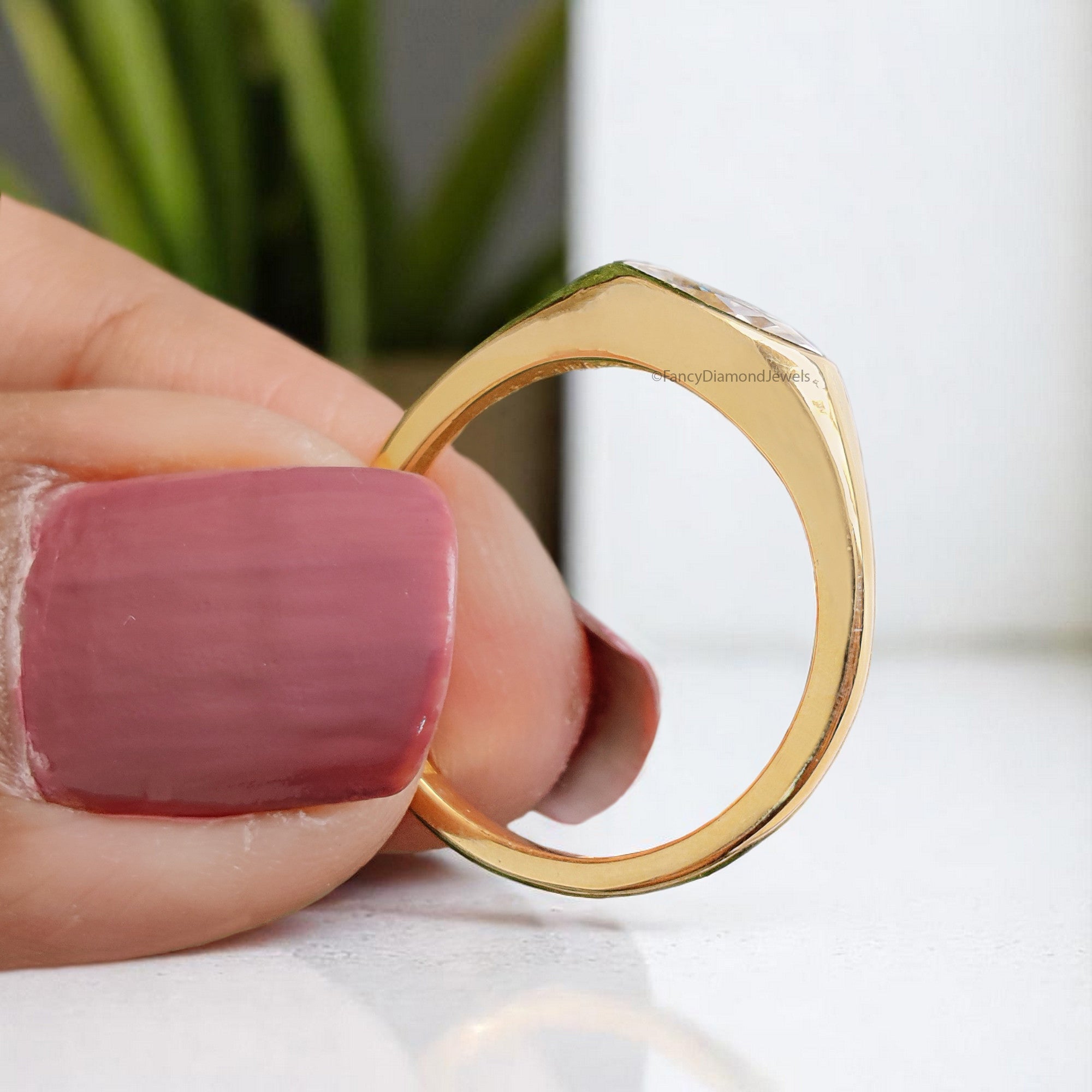 0.50 CT Marquise Cut Moissanite Engagement Ring Marquise Bezel Set Ring Solitaire Ring Wedding Ring Yellow Gold Ring Promise Ring FD368