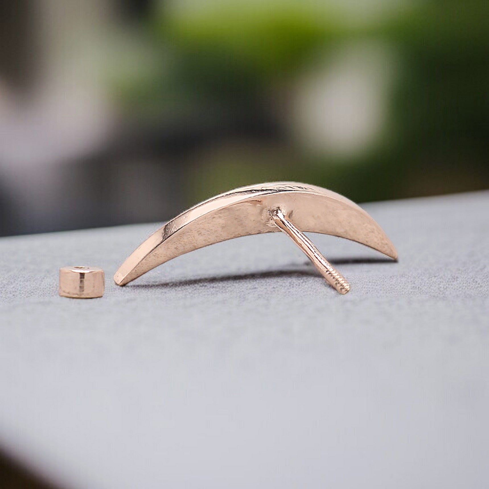 Cartilage Earring Crescent Moon Helix Earring Silver Minimalist Stud Piercing Dainty Jewelry Ear Cuff Earring Rose Gold Ear Cuff FD328