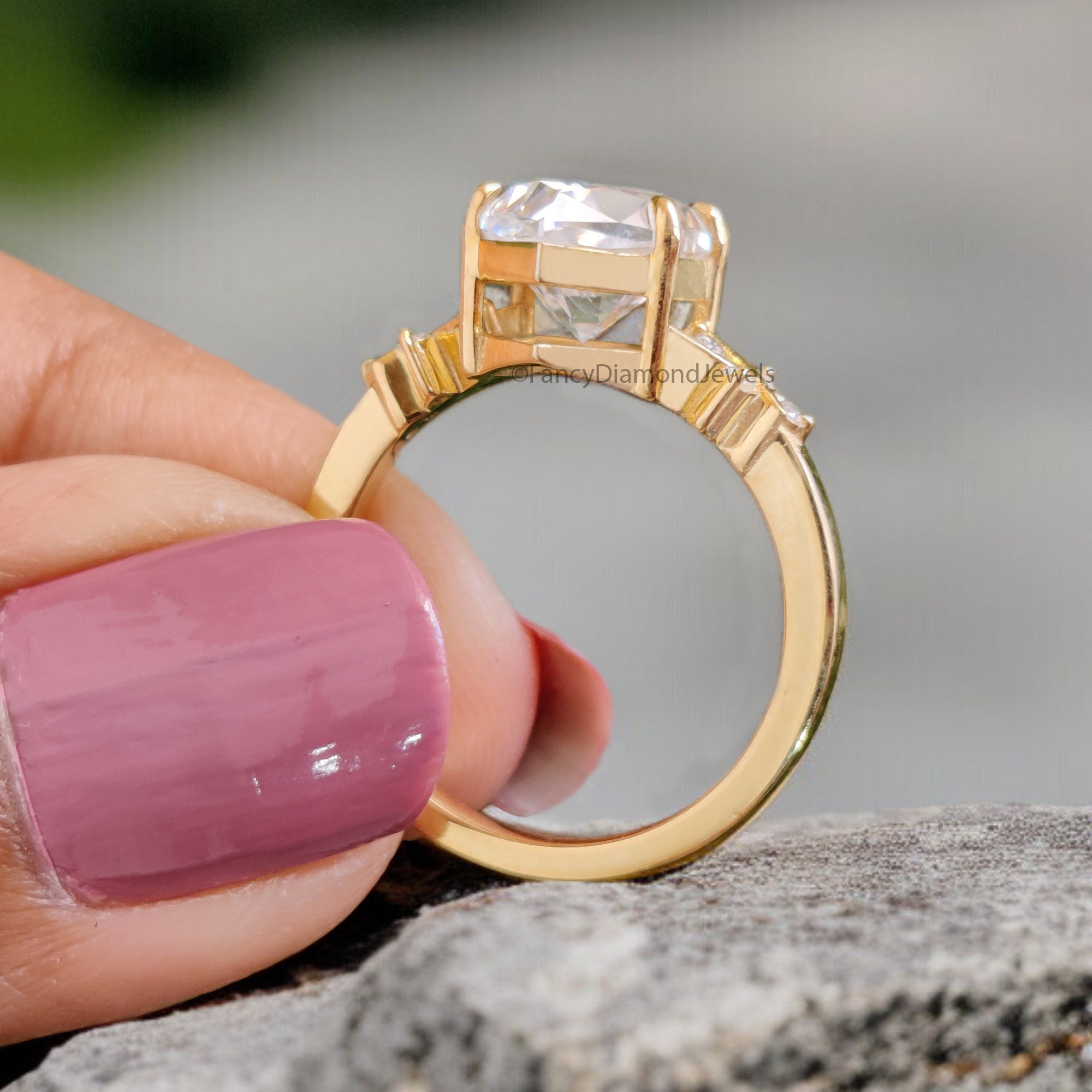 2.35 CT Hexagon Brilliant Cut Moissanite Engagement Ring Prong Setting Ring Wedding Ring Bridal Promise Ring For Women Gift For Her FD336