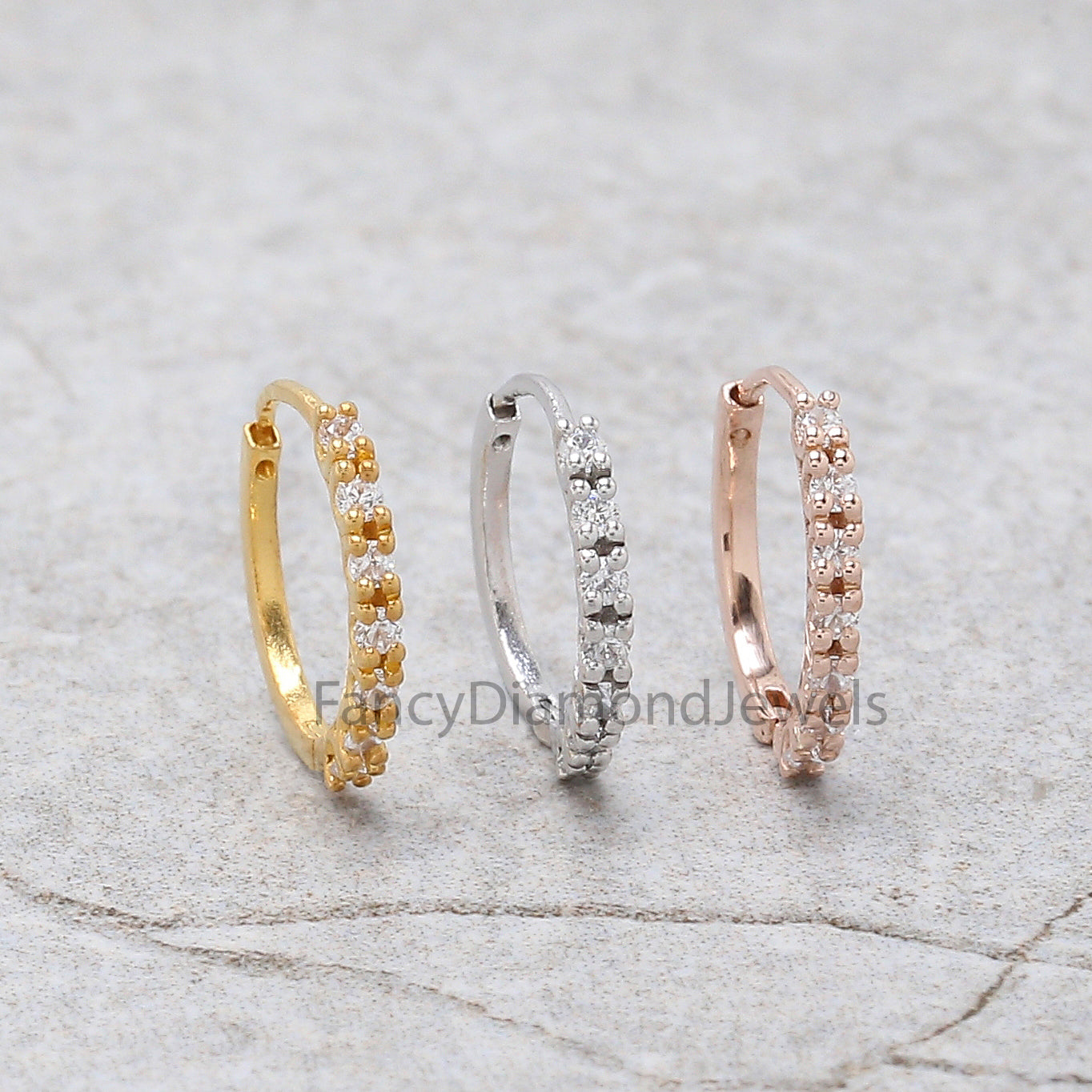 Nose Ring, Studs, Natural Diamond Nose Ring, Nose Ring Hoop, Nose Stud, Rose Gold Nose Ring, Gold Nose Ring, Diamond Nose Stud, Hoop KD1182