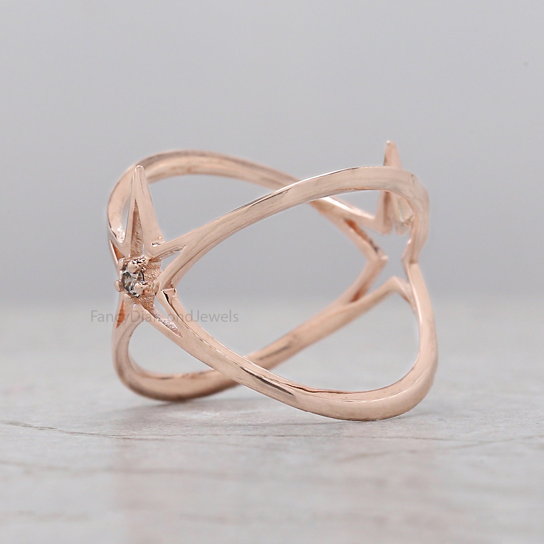 Round salt and pepper Diamond Ring, Salt and pepper Round Diamond Engagement Ring, Round Natural Diamond Ring, Round Cut Ring, KD1149